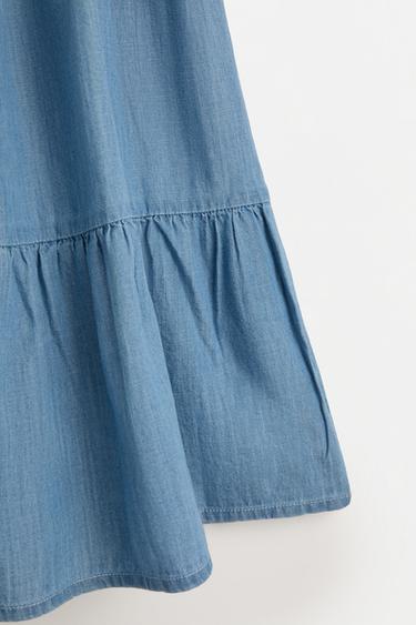 Lightweight denim dress — PALE BLUE 4