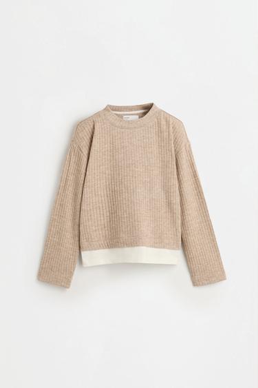 Ribbed knit sweater and trousers co-ord — SAND 2