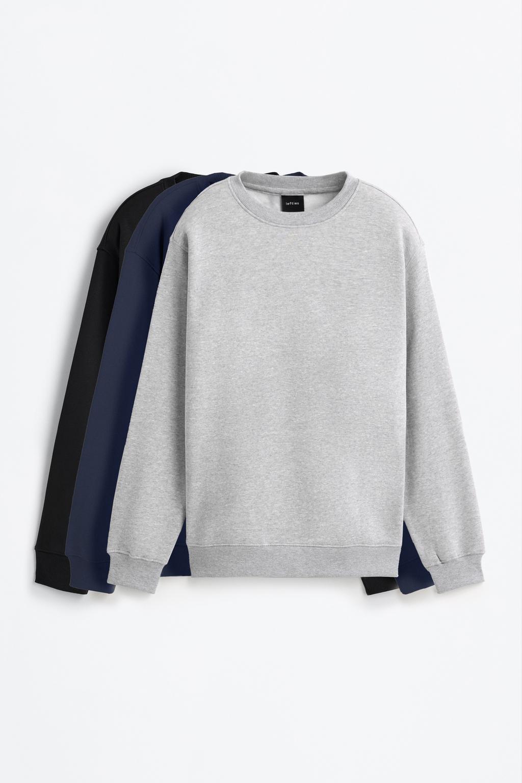 Pack of 3 basic sweatshirts