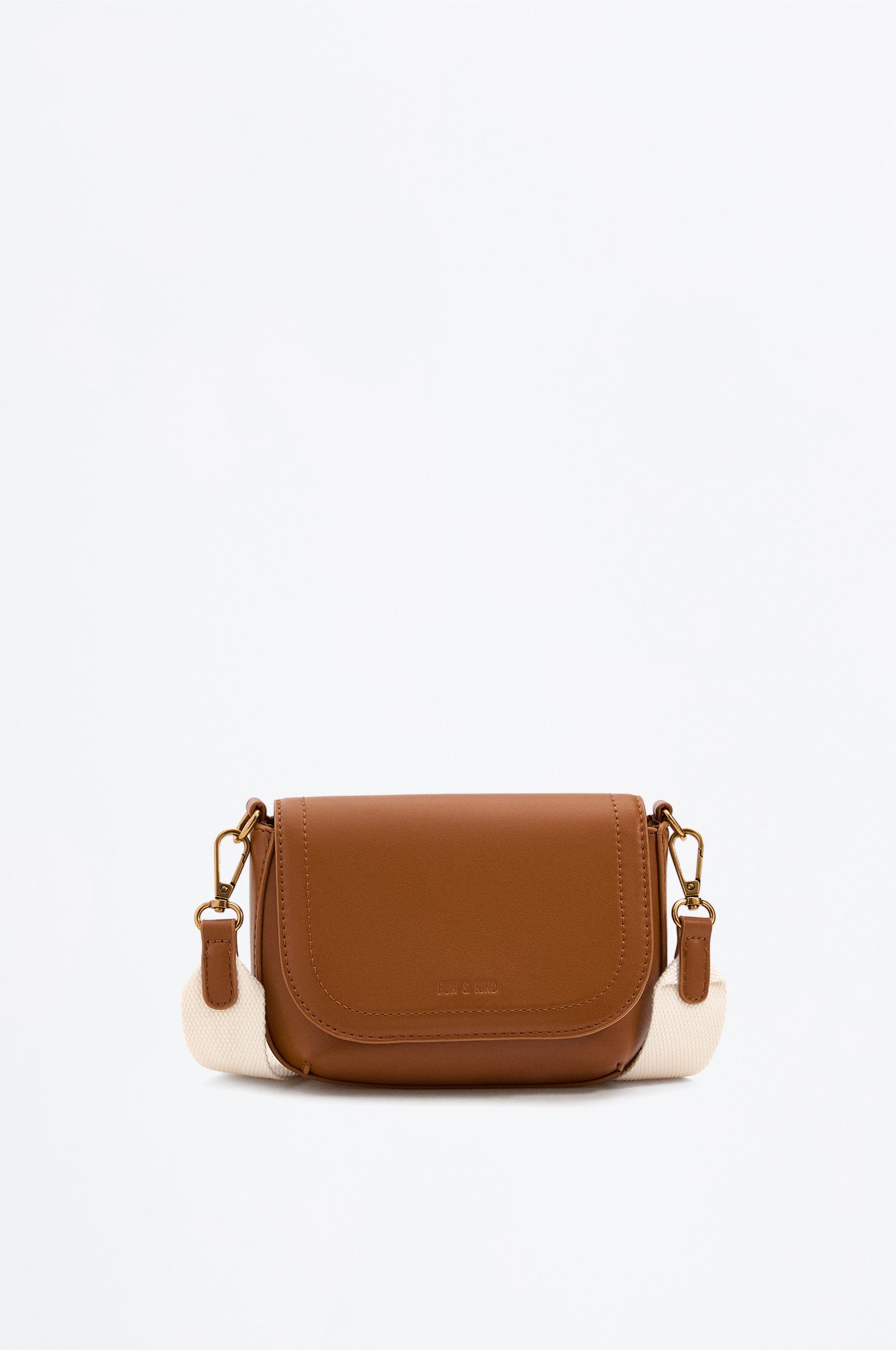 Flap crossbody bag — BROWN