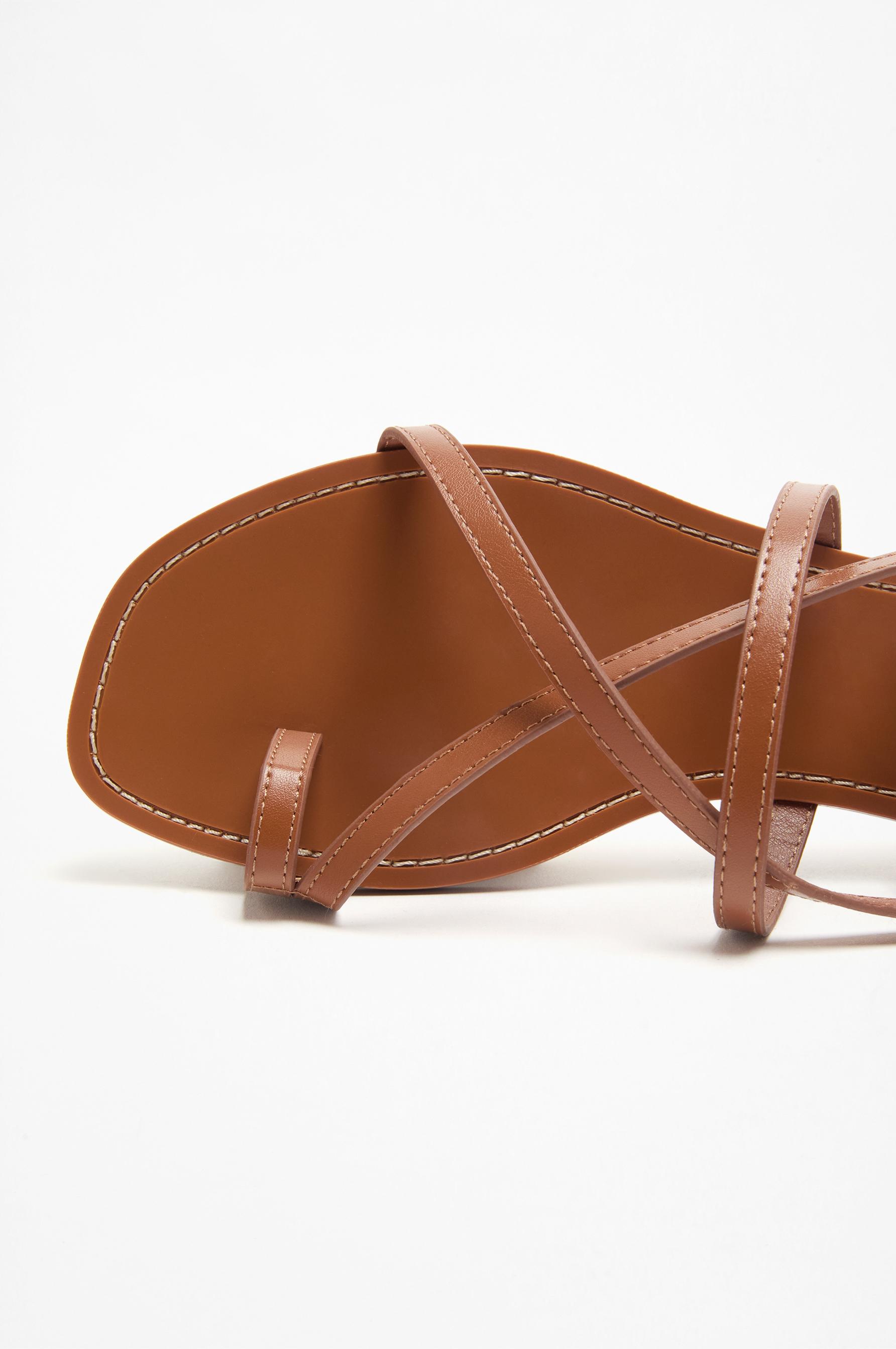 Strap flat sandals — LEATHER