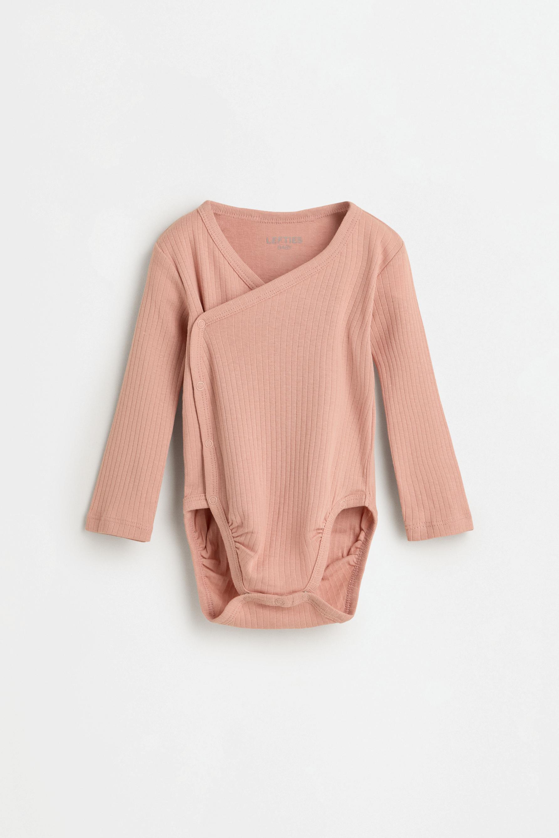 Pack of 2 ribbed kimono bodysuits — PINK