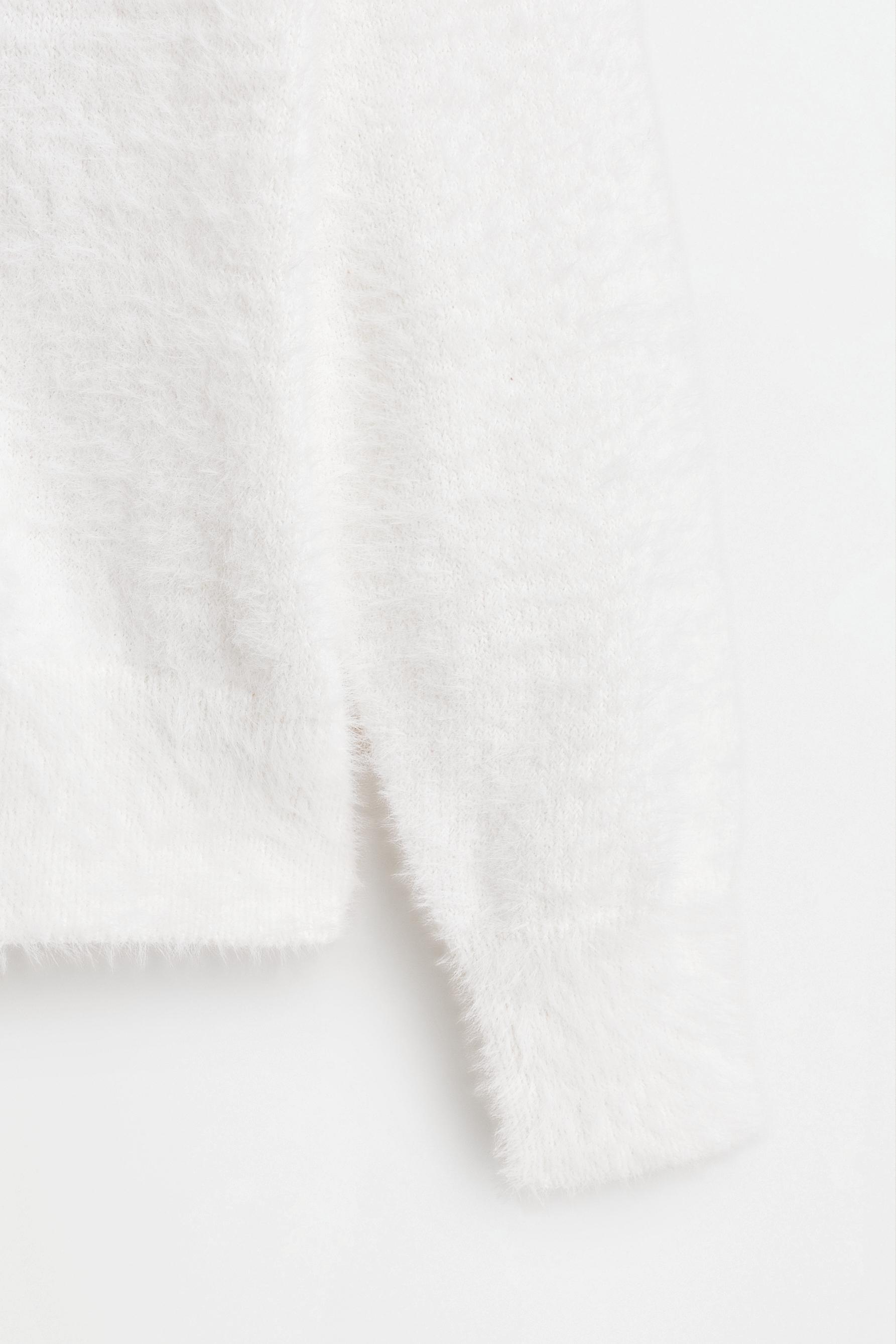 Faux fur hooded jacket — OFF WHITE