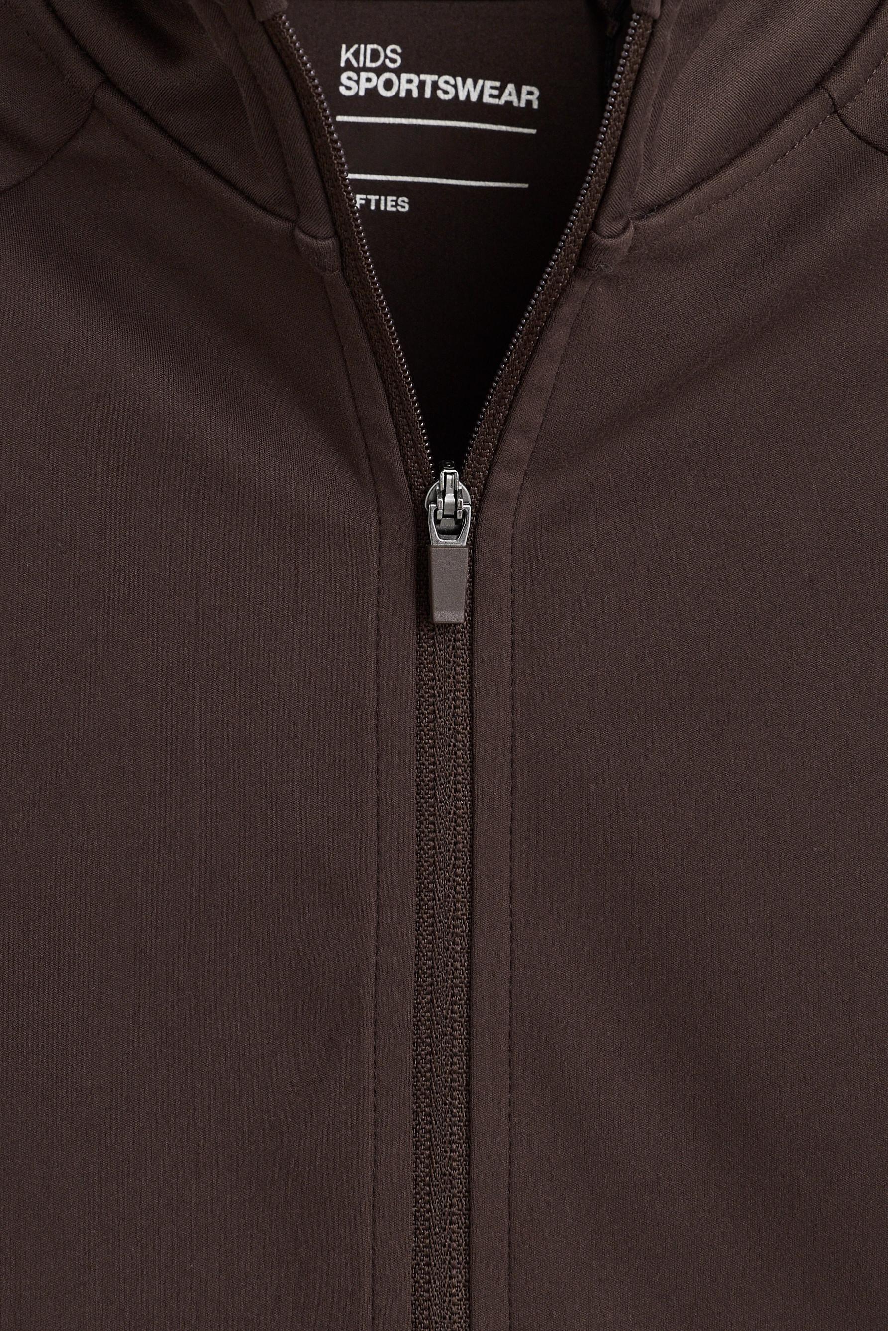 Zip-up sports jacket — CHOCOLATE