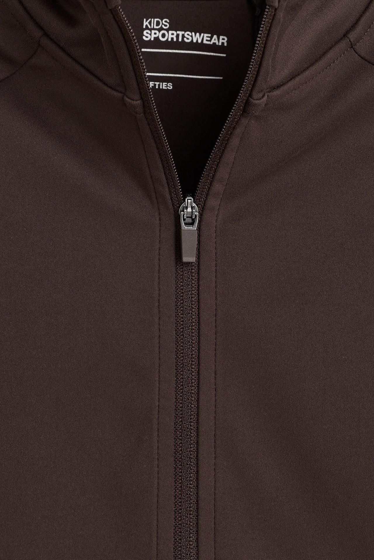 Zip-up sports jacket — CHOCOLATE