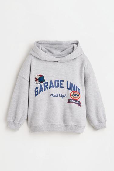 Printed hoodie — GREY MARL 1