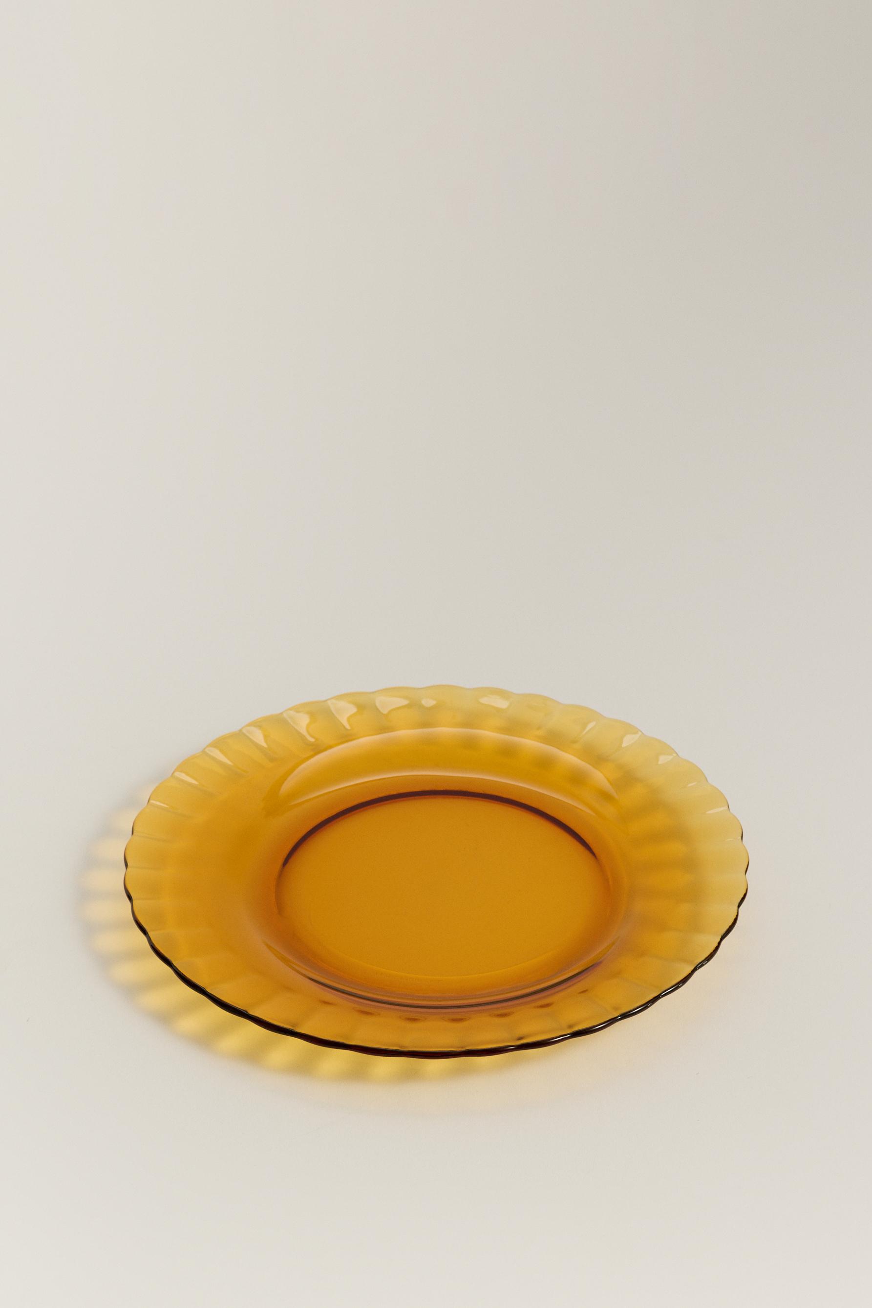 Plato llano Duralex® vidrio color ámbar 23 cm