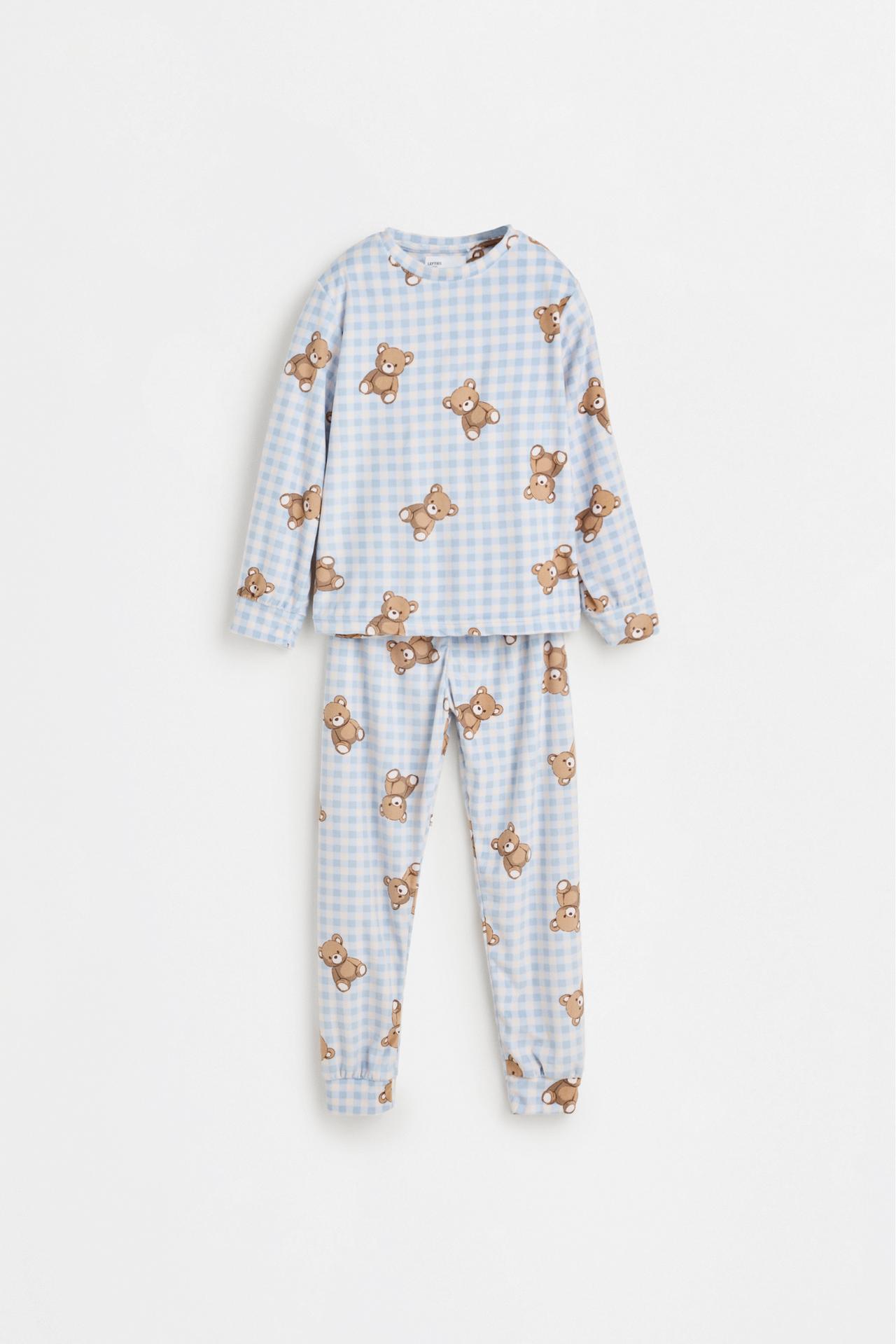 Velvet-feel star pyjamas — PALE BLUE