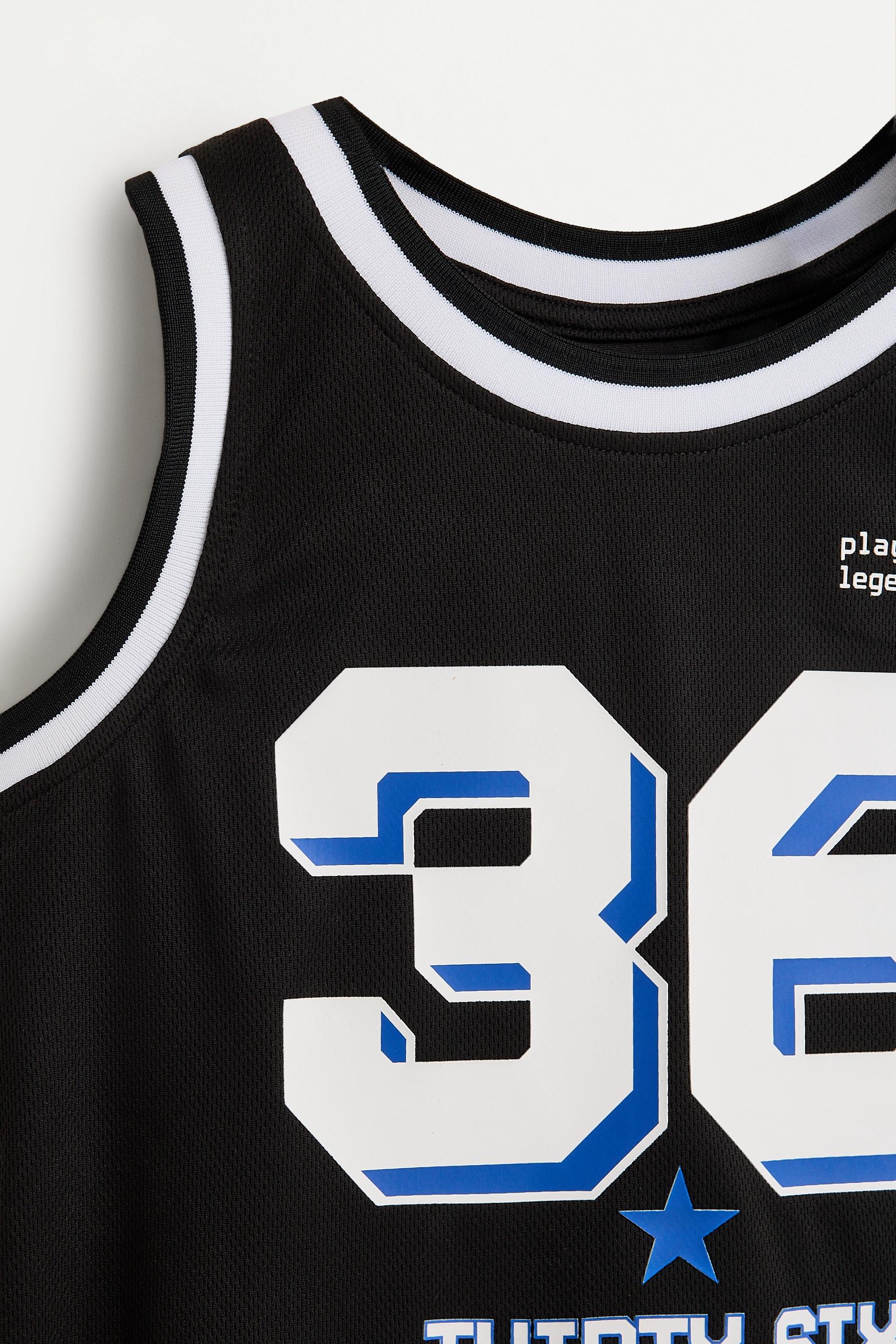 Basketball tank top and shorts set — BLACK