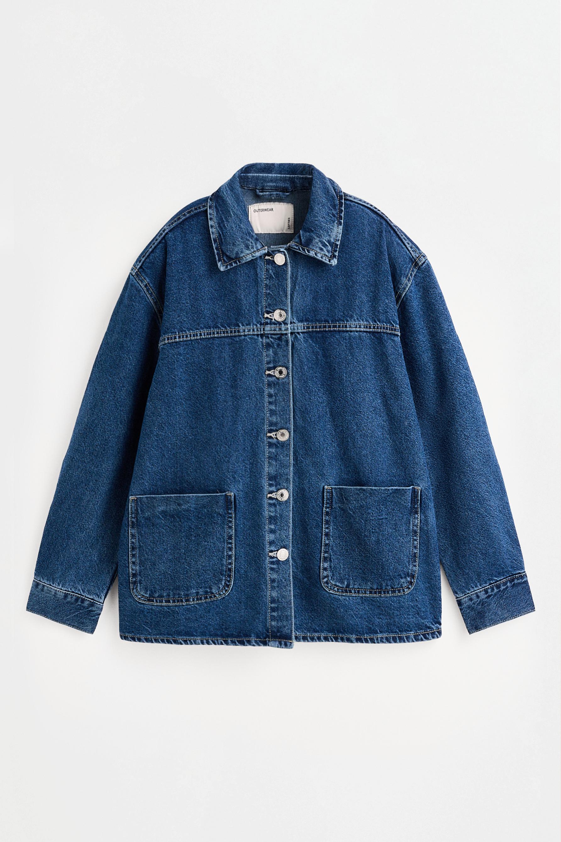 Denim overshirt with pockets — INDIGO