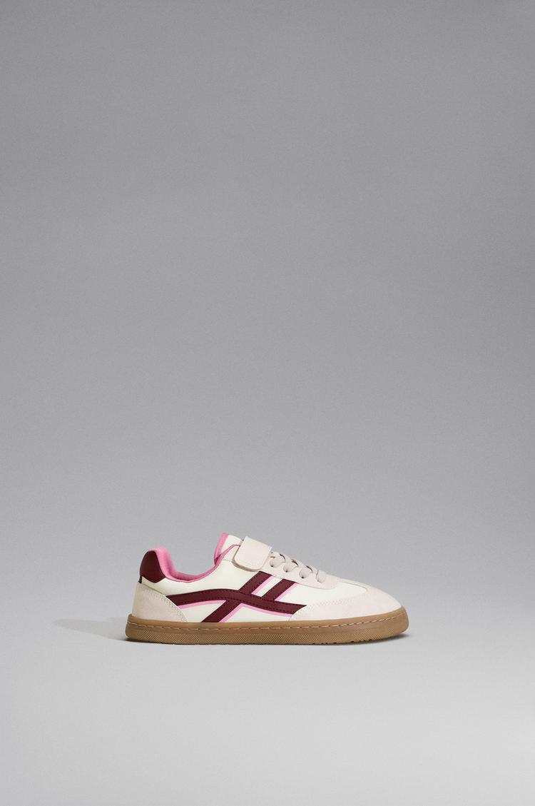 Barefoot mixed-material sneakers — ECRU