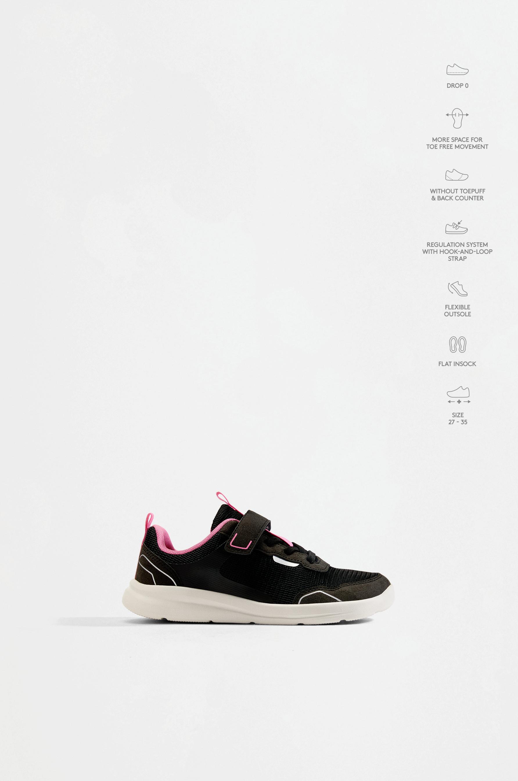 Casual barefoot multi-piece trainers — BLACK