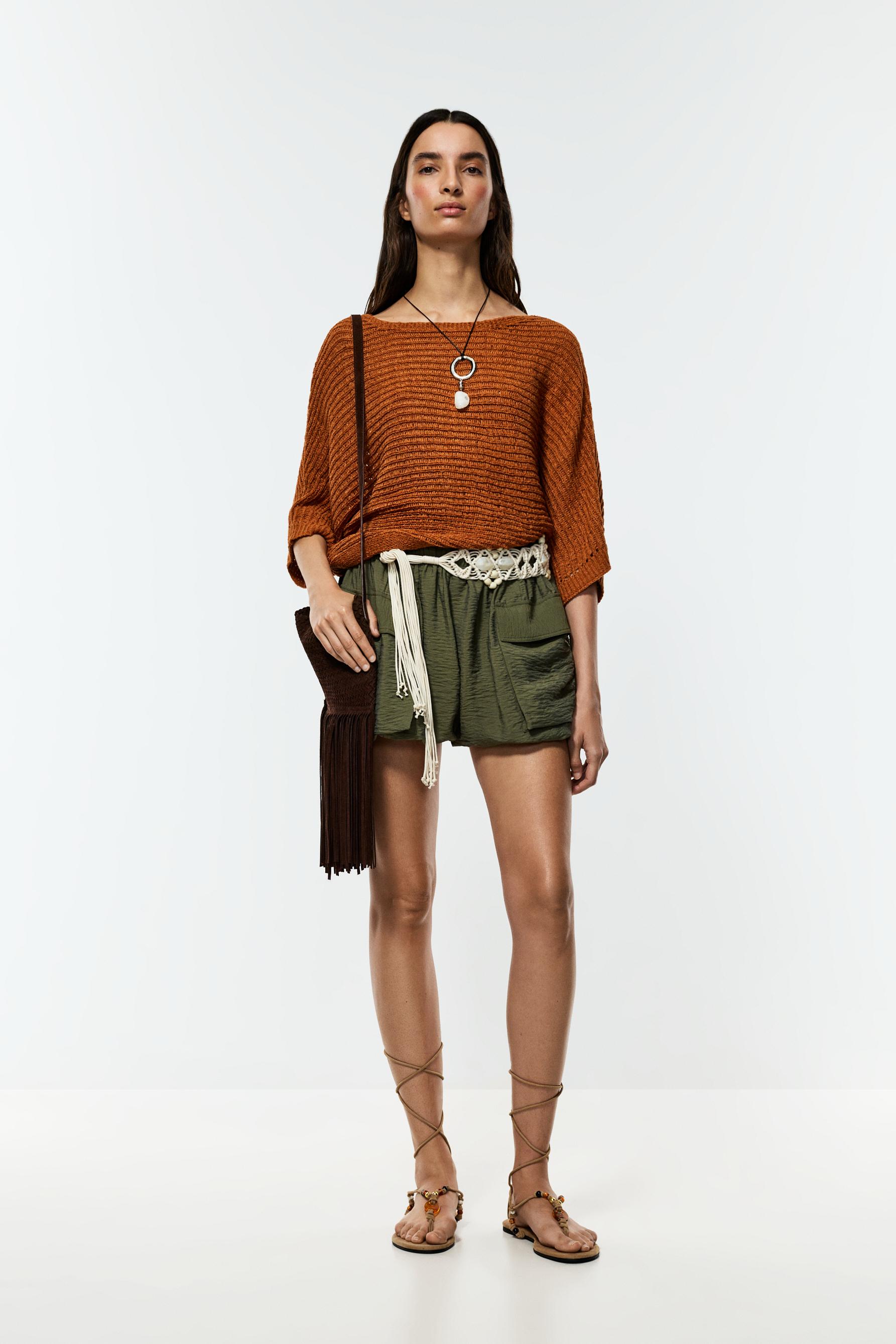 Oversize knit sweater — COPPER