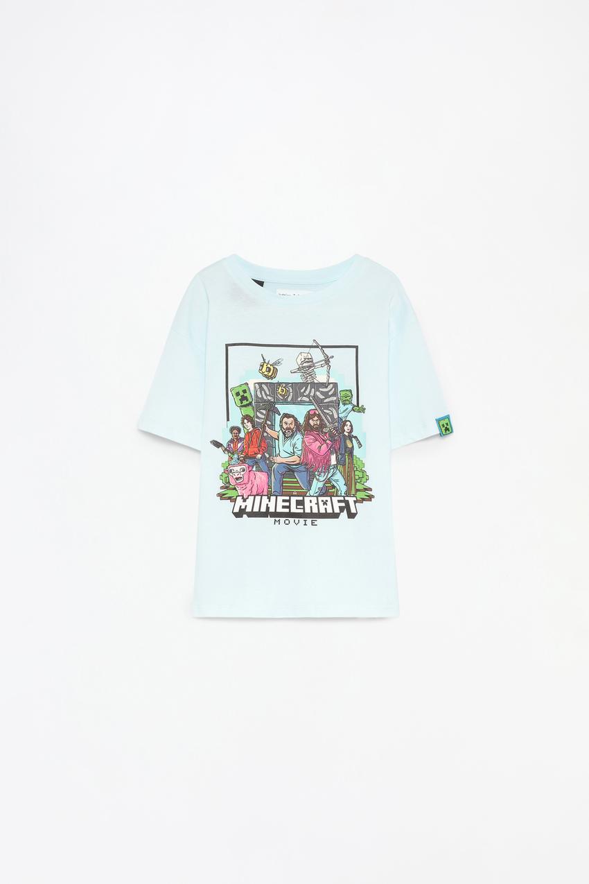 Maglietta Minecraft Maniche Corte Ragazzi - Cotone 100%, Ufficiale, Con Stampa Mostri - Foto 6