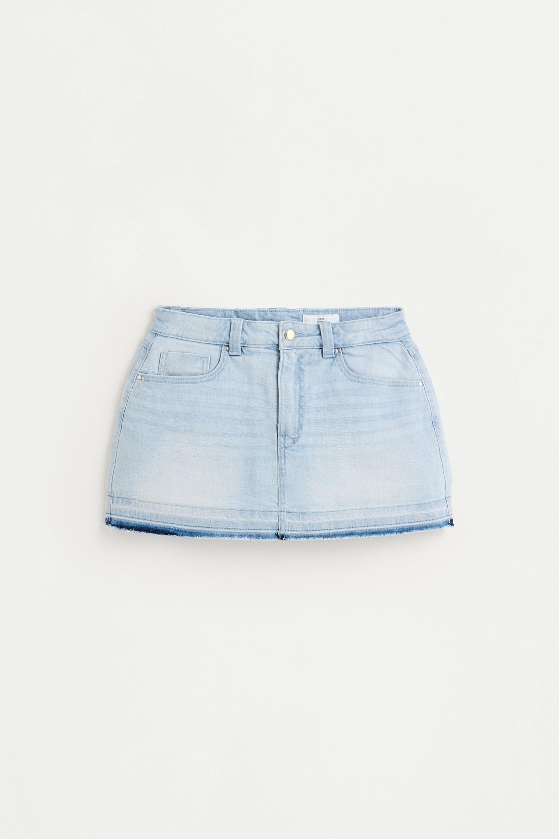Denim skort — PALE SKY BLUE