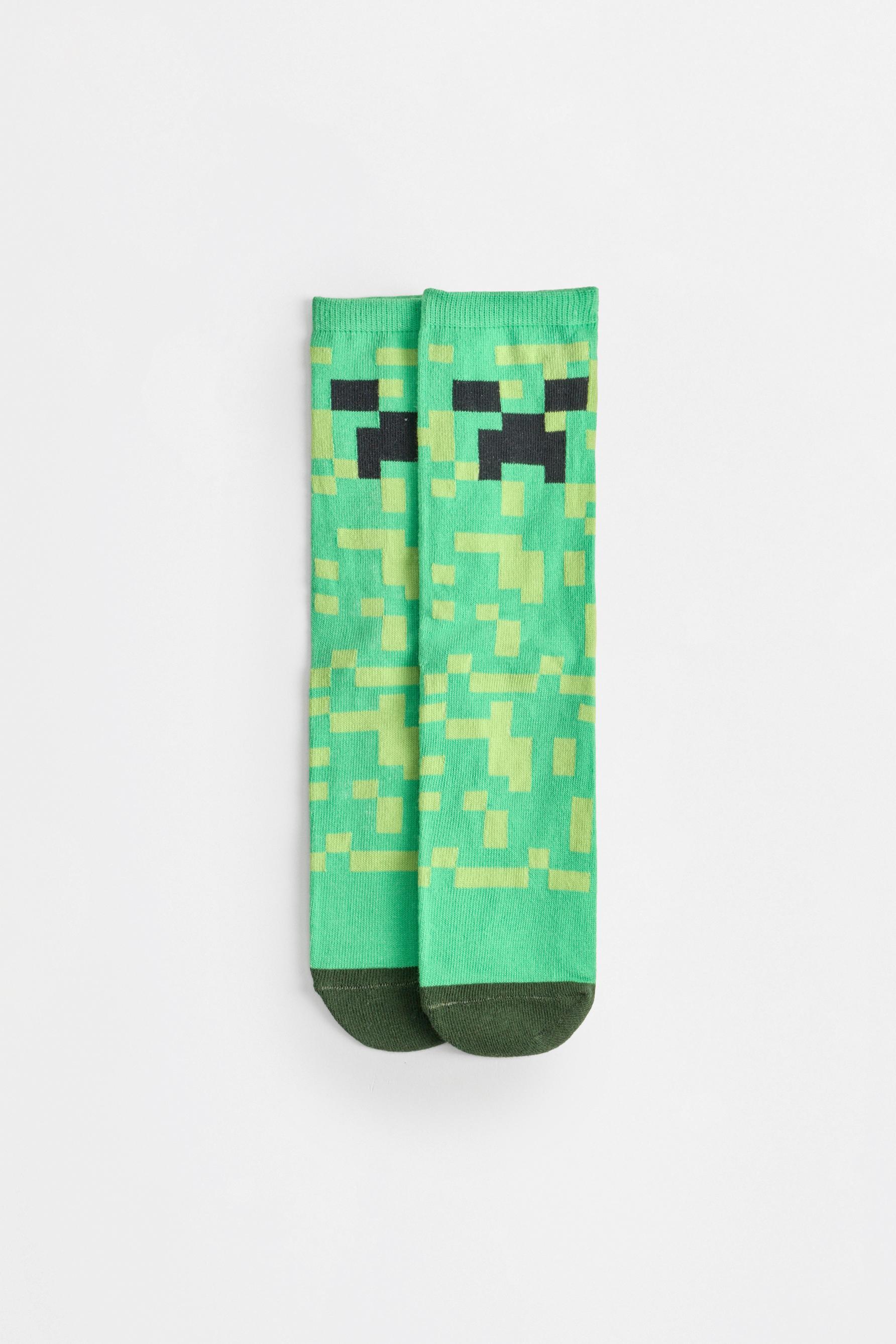 Minecraft long socks (4-pack) — ELECTRIC BLUE