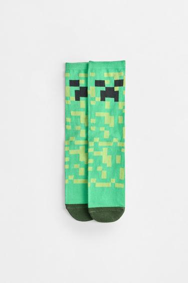 Minecraft long socks (4-pack) — ELECTRIC BLUE 2