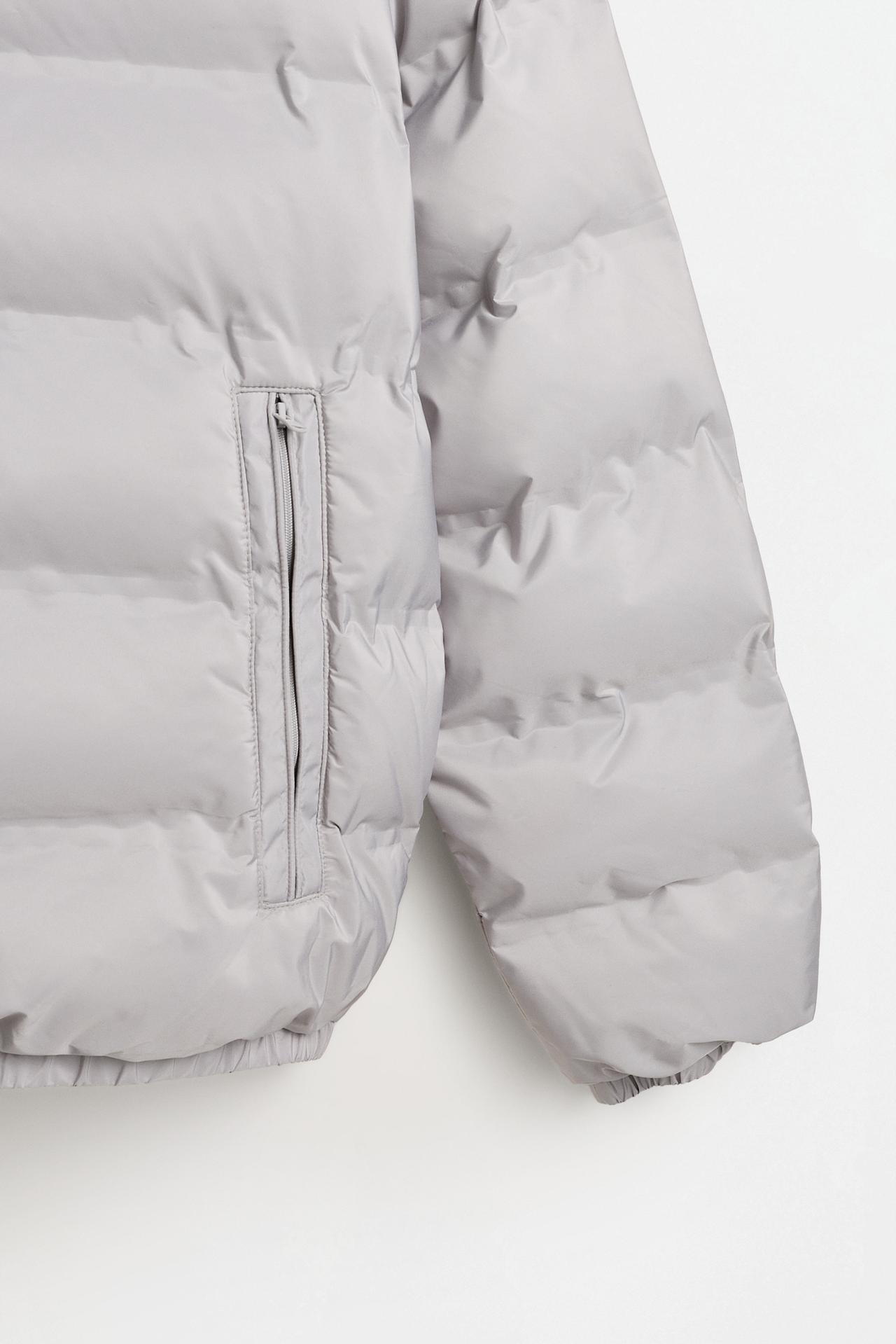 Padded jacket with hood — GREY
