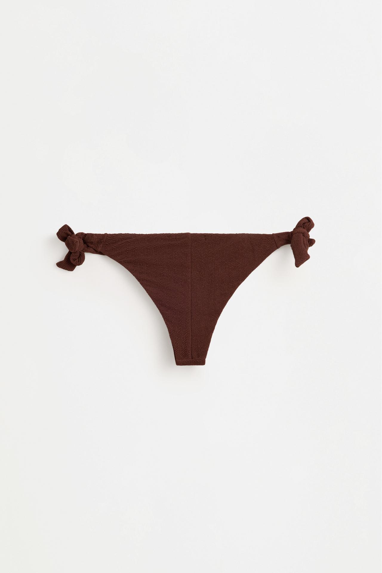 Jewel-detail bikini bottoms — CHOCOLATE