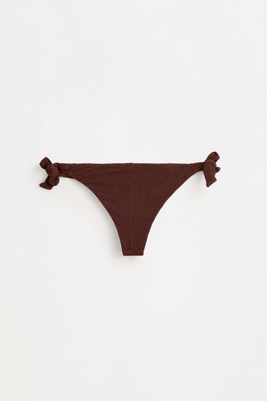 Jewel-detail bikini bottoms — CHOCOLATE 8