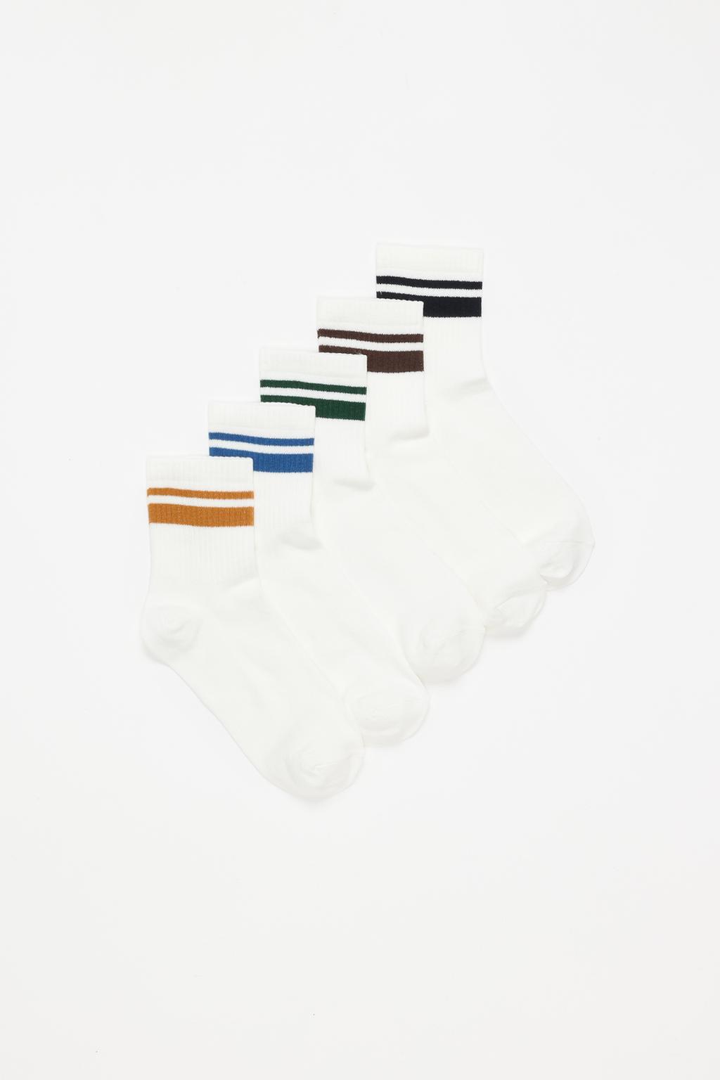 5-pack of long ankle socks