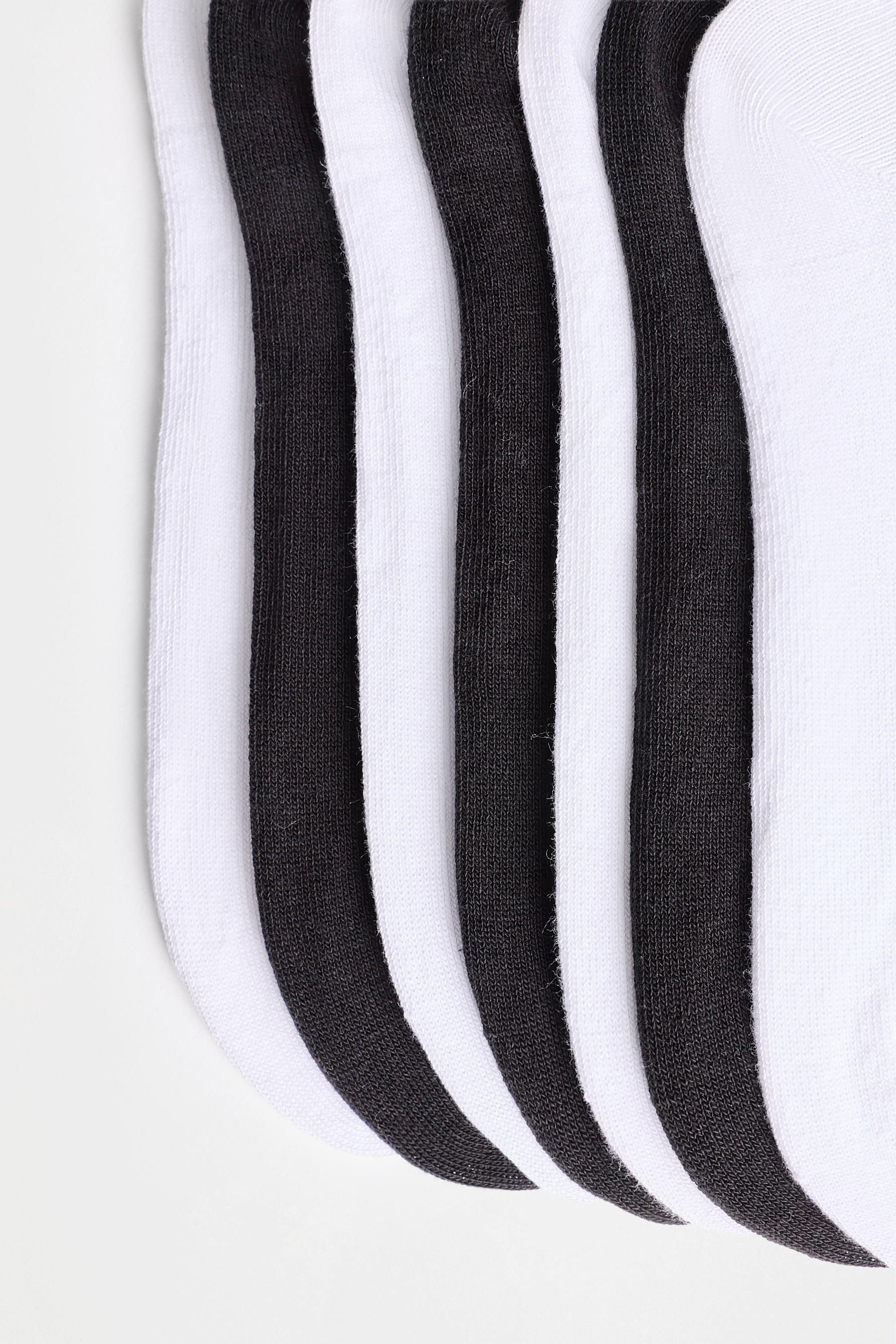 Ankle socks (7-pack) — WHITE/BLACK
