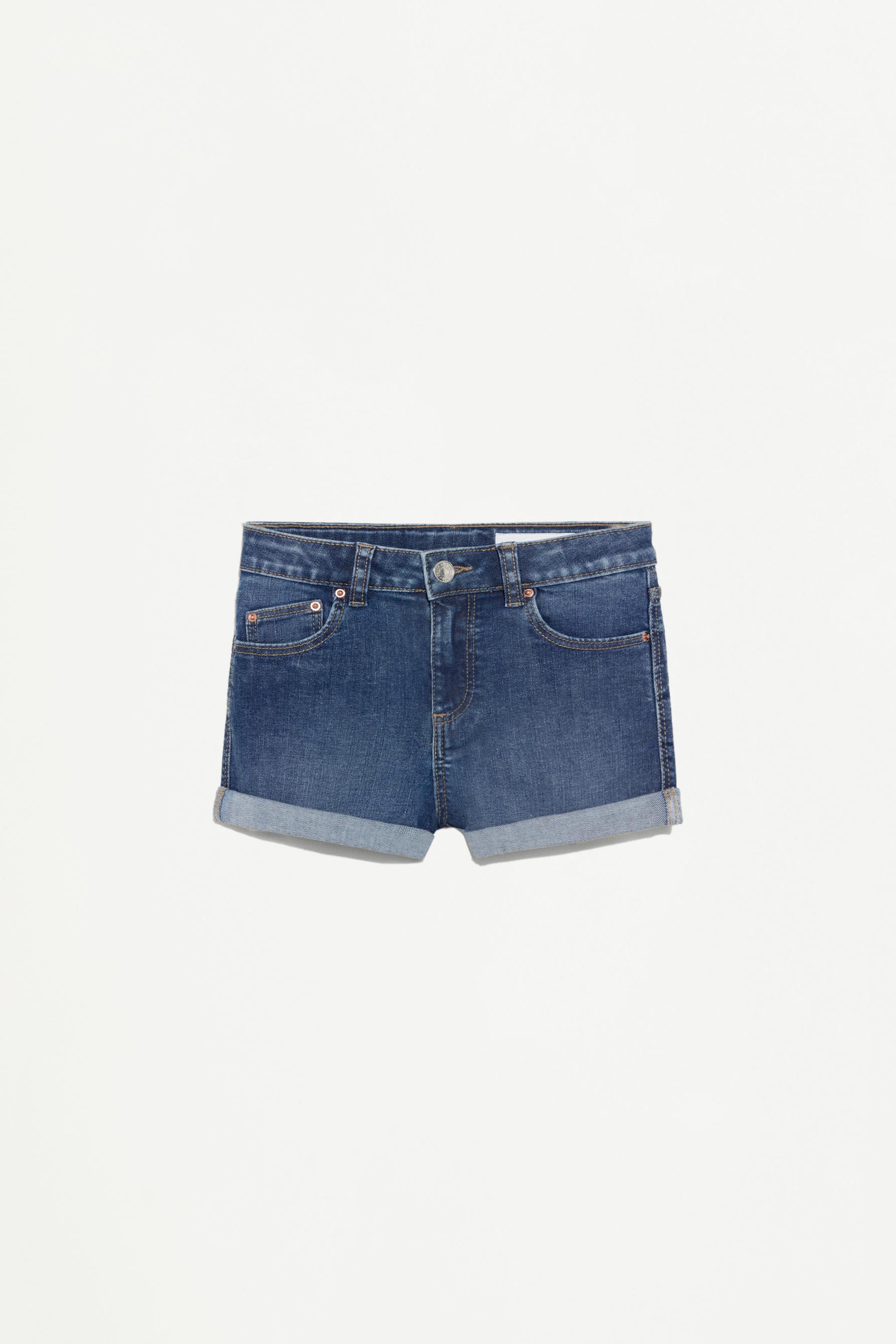 Stretch denim shorts — MEDIUM BLUE