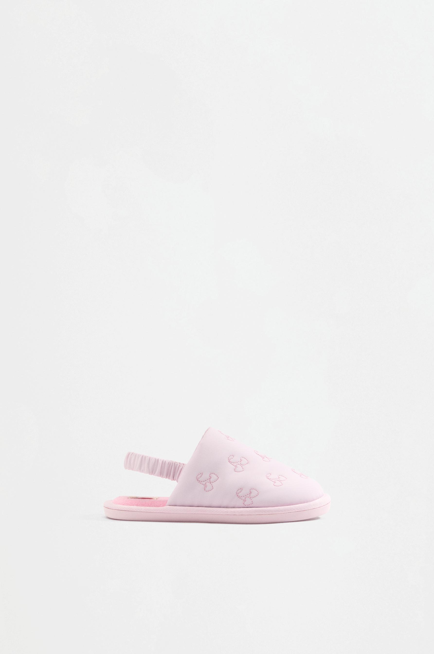 Open-back house slippers — PALE PINK