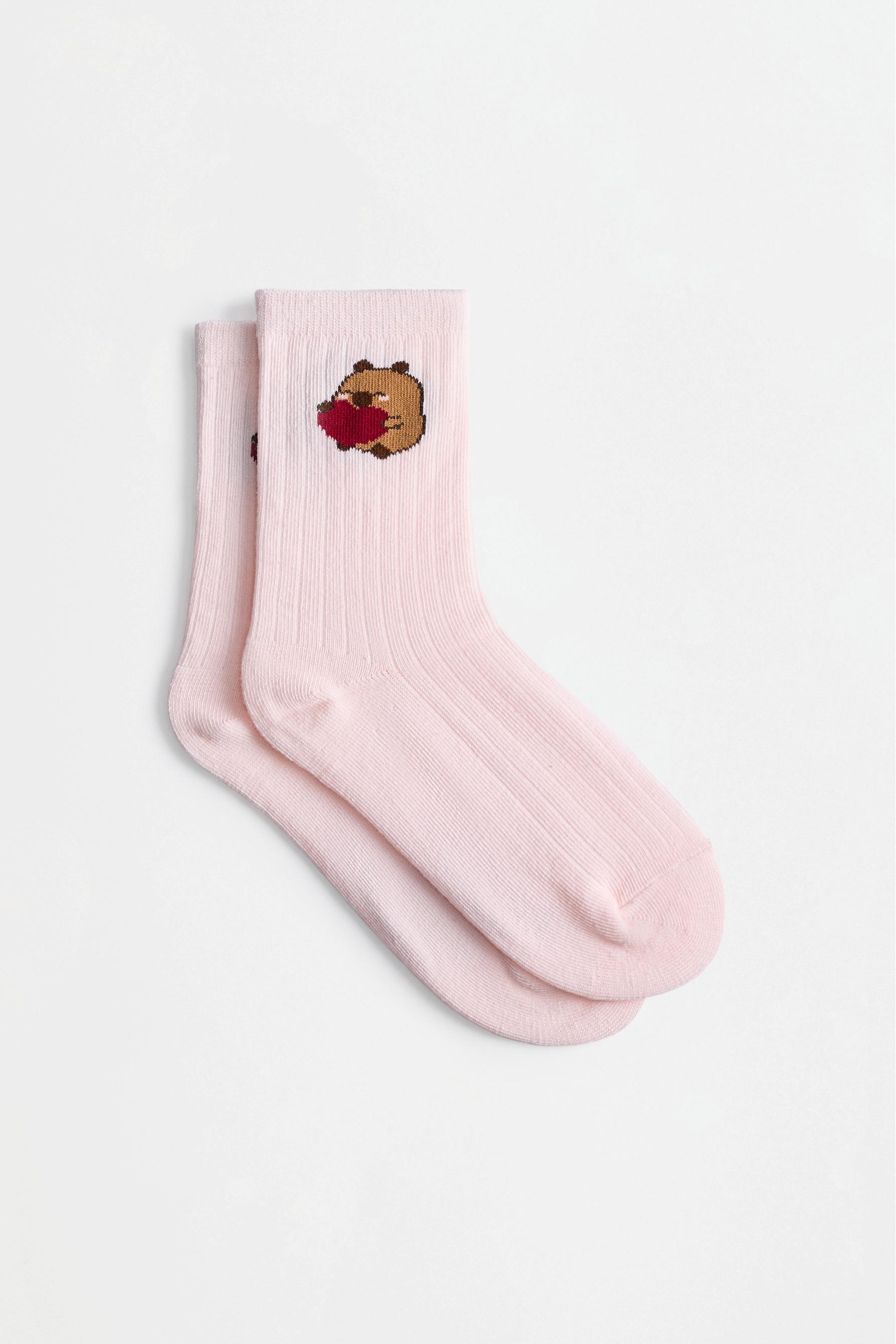 Capybara CAPYFUN© Long Socks (Pack of 4) — PINK TONES