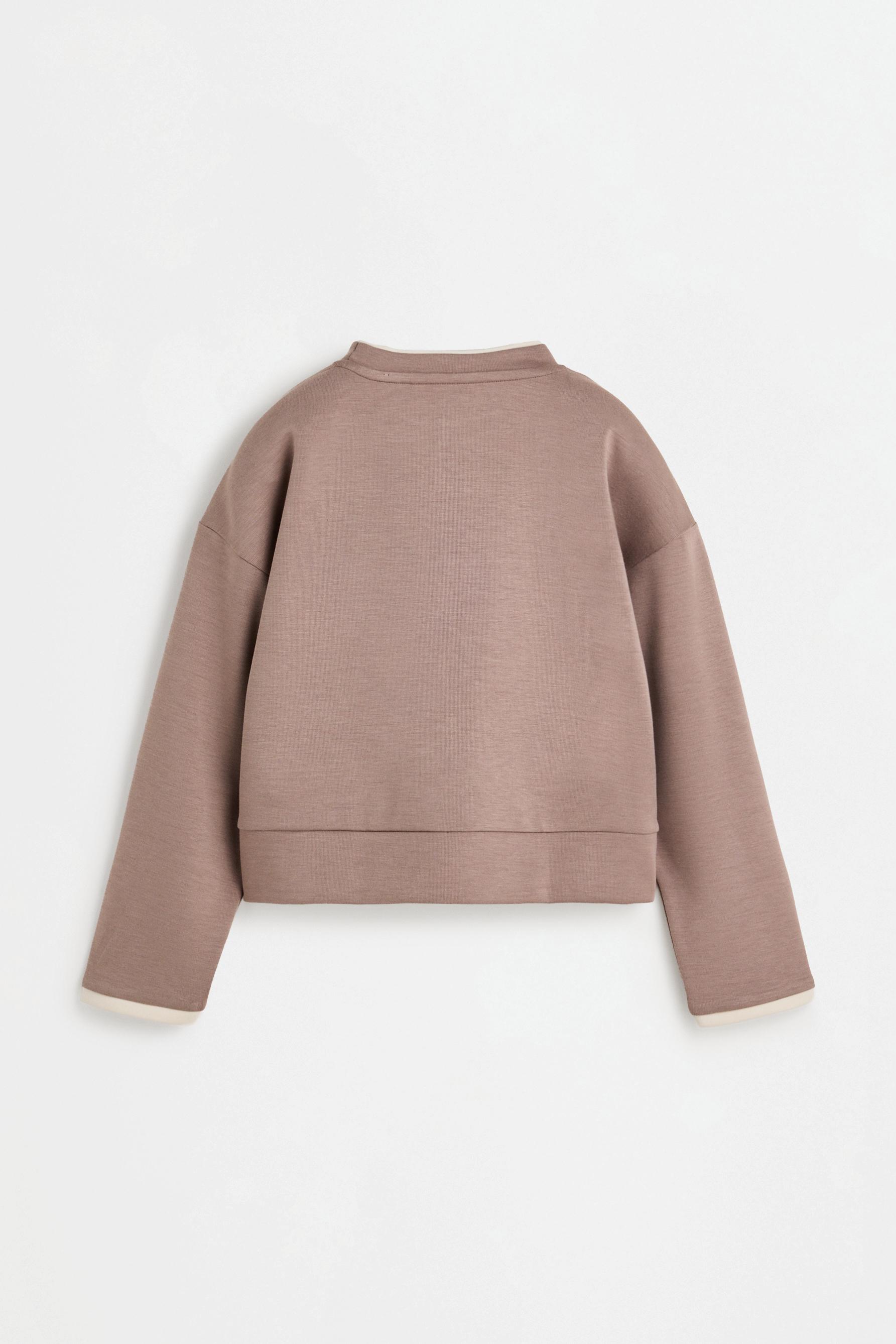 Cropped sweatshirt with text — MINK
