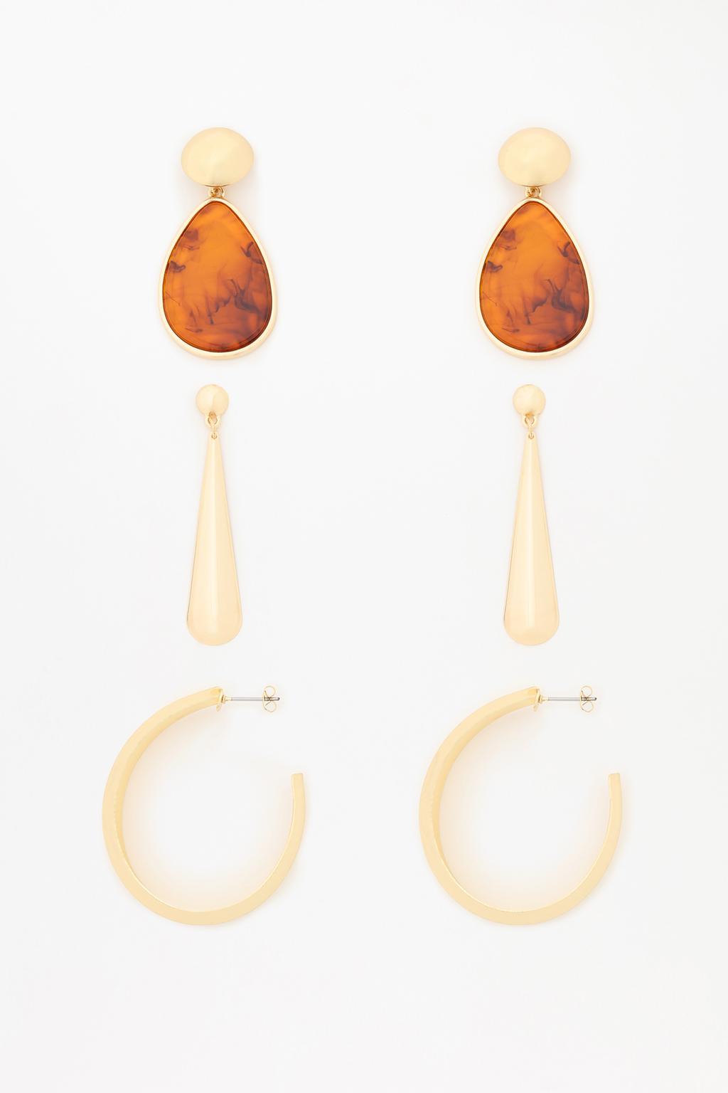 3-pack of assorted earrings