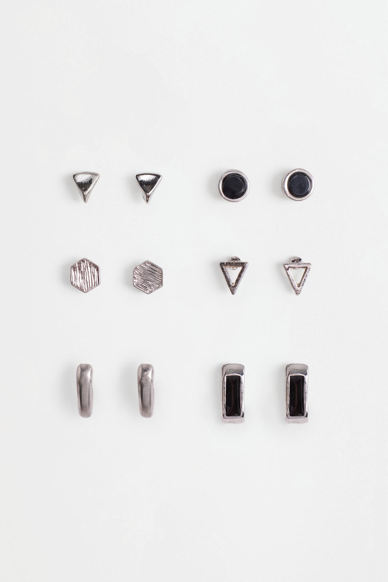 Mismatched earrings (Set of 6) — BLACK