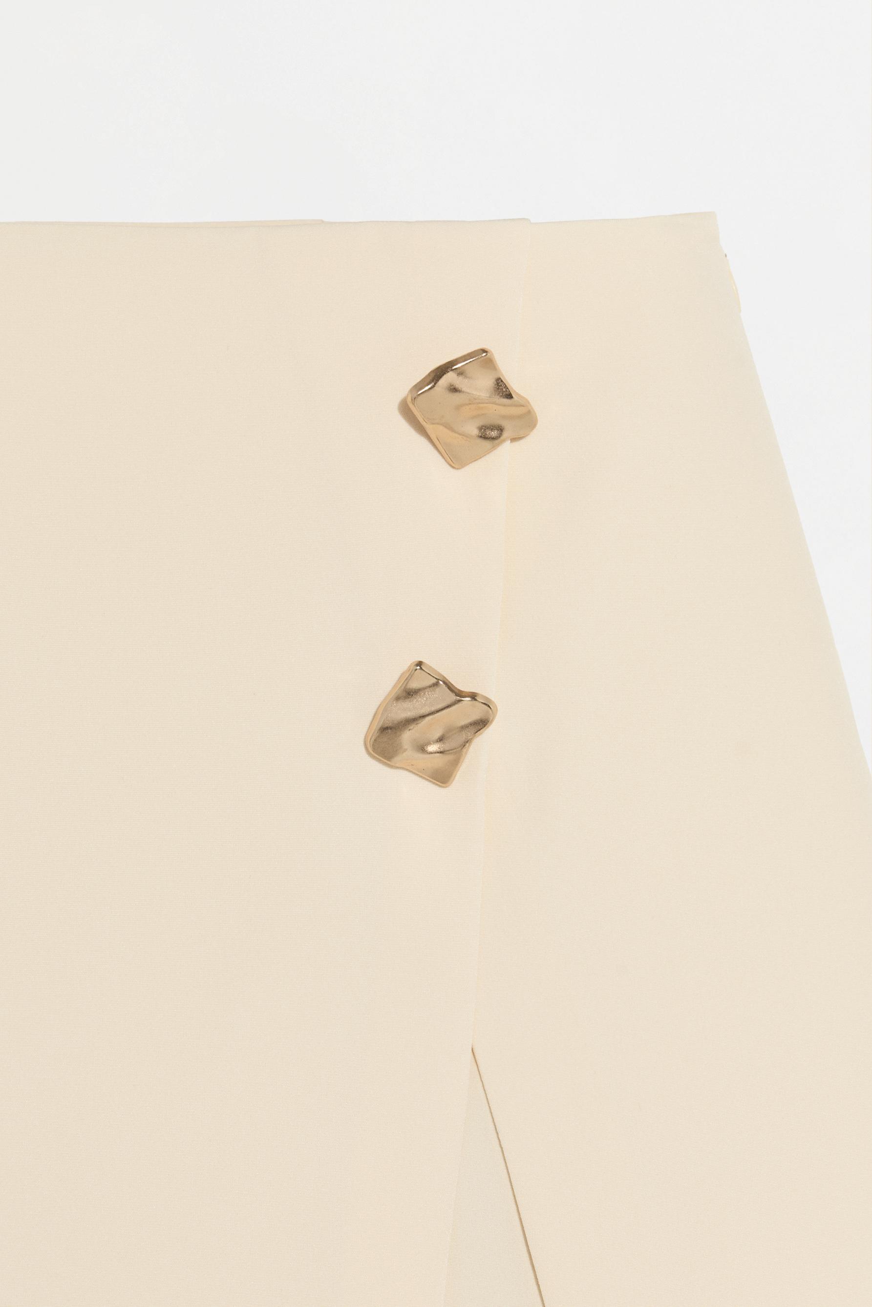 Skort with gold buttons — VANILLA