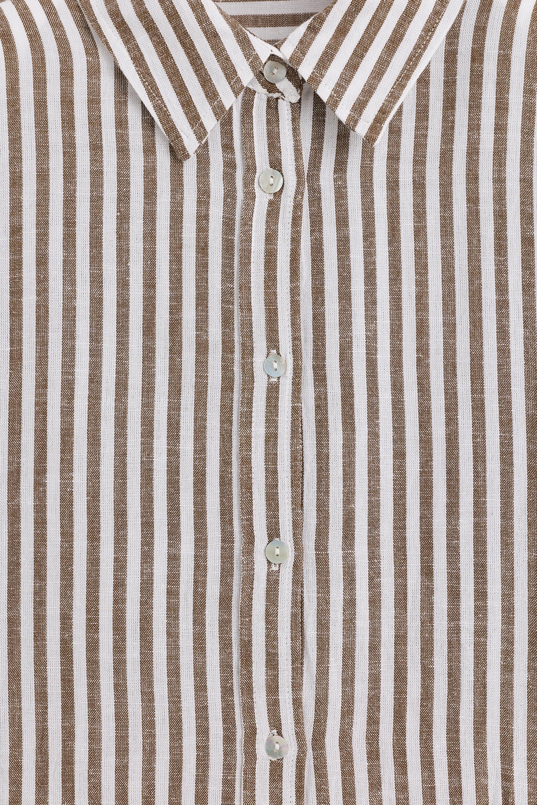 Oversize rustic shirt — BROWN