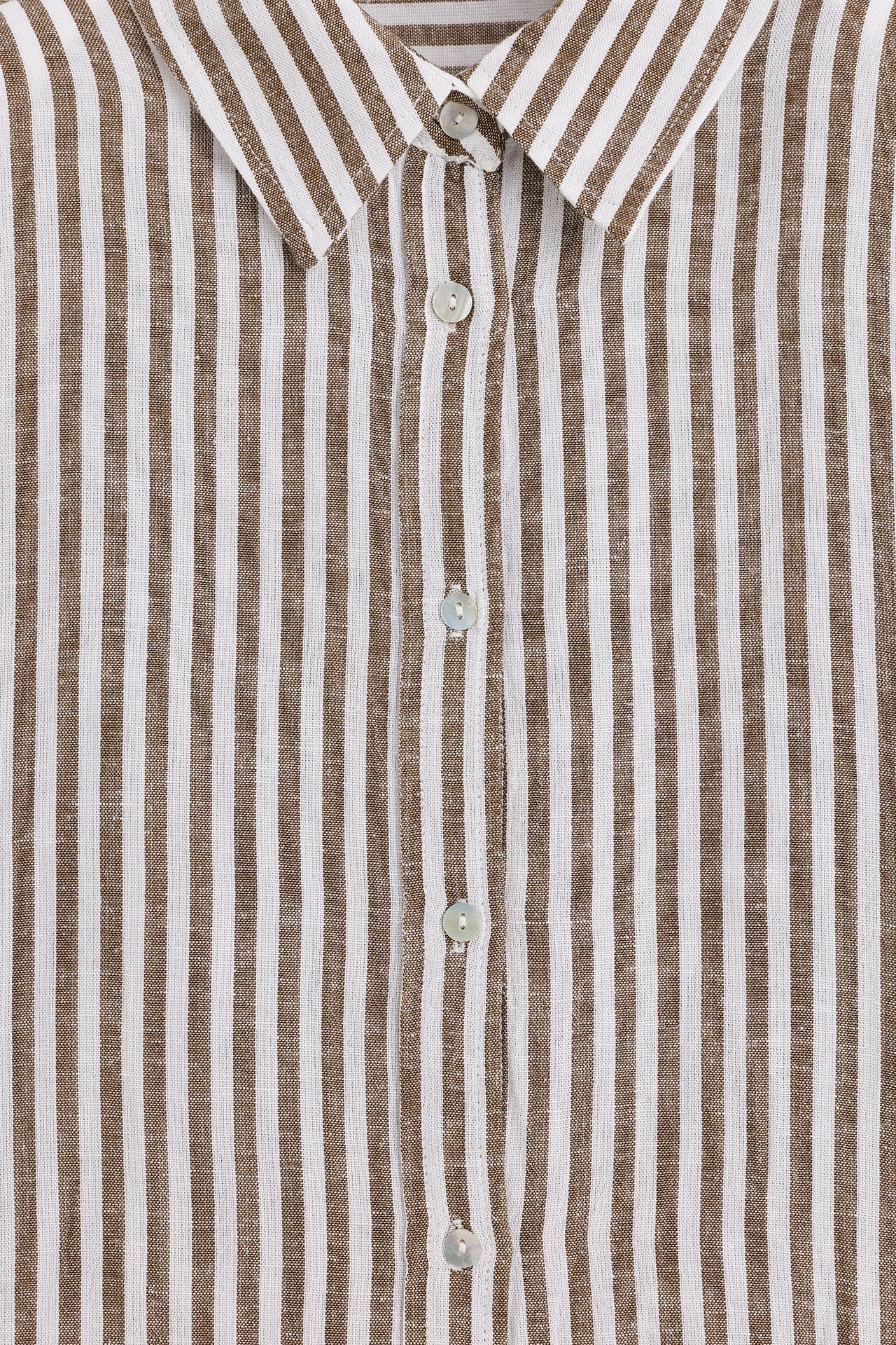 Oversize rustic shirt — BROWN