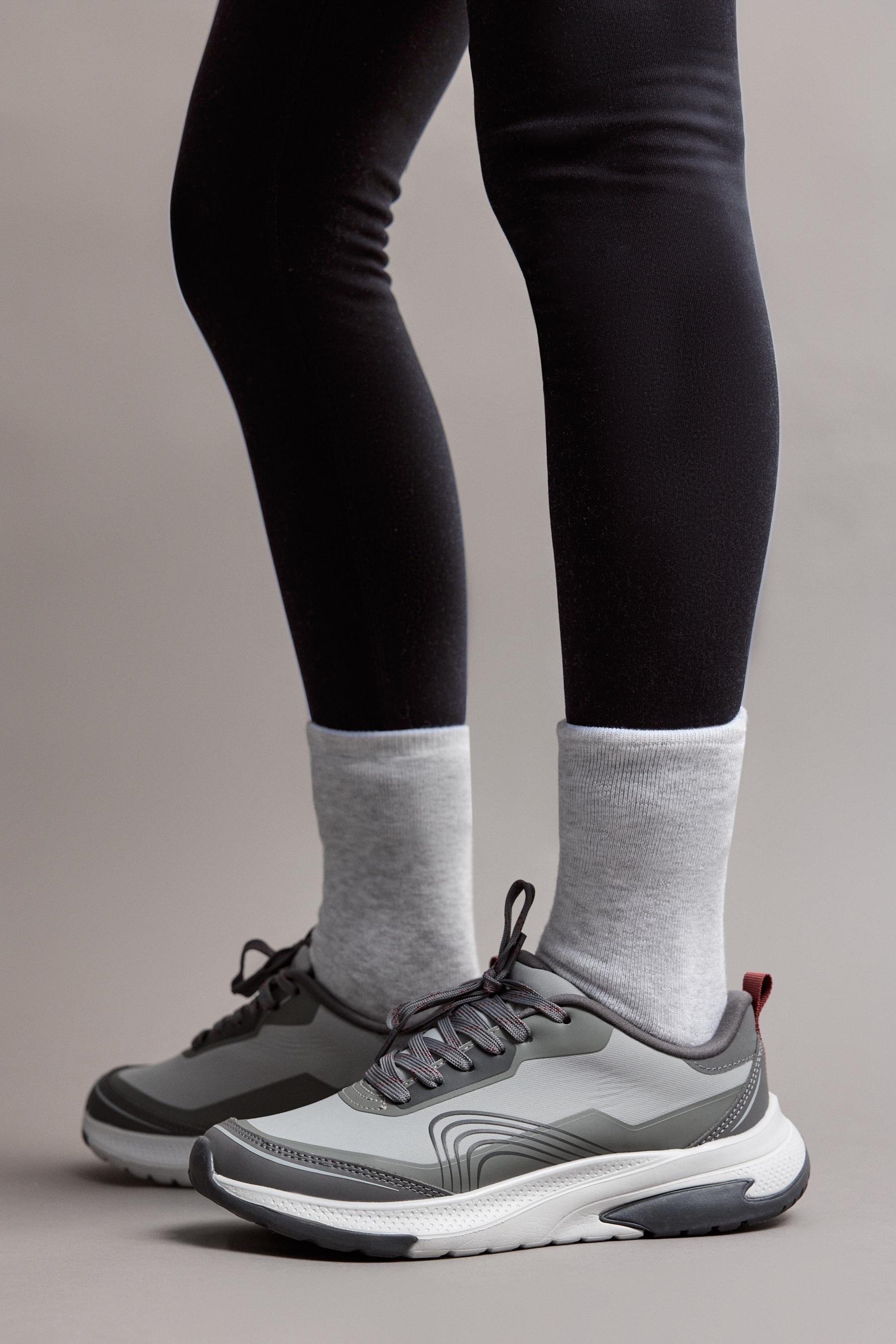 Plain long socks (Pack of 2) — GREY TONES
