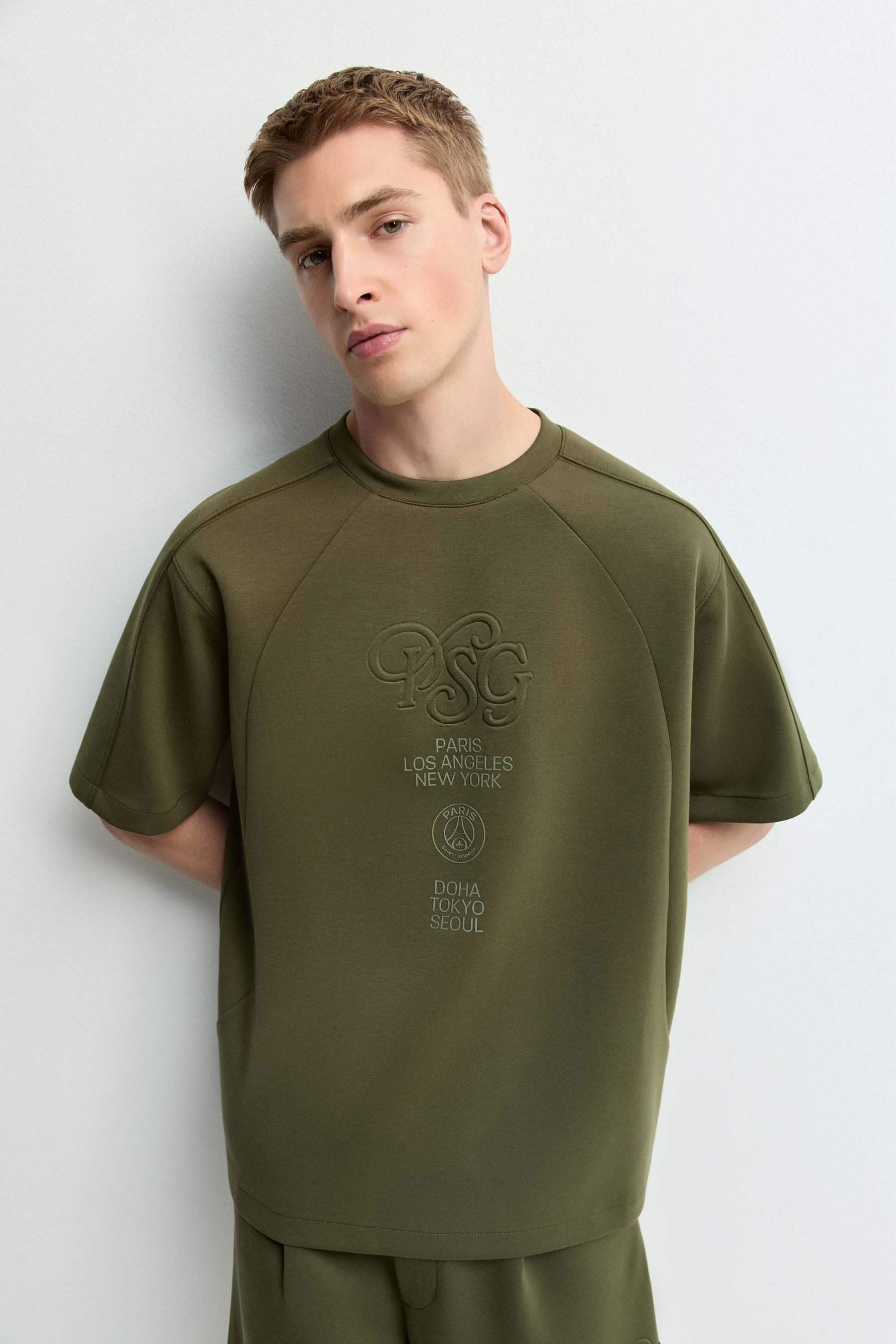 Paris Saint-Germain x Lefties interlock T-shirt — DARK KHAKI