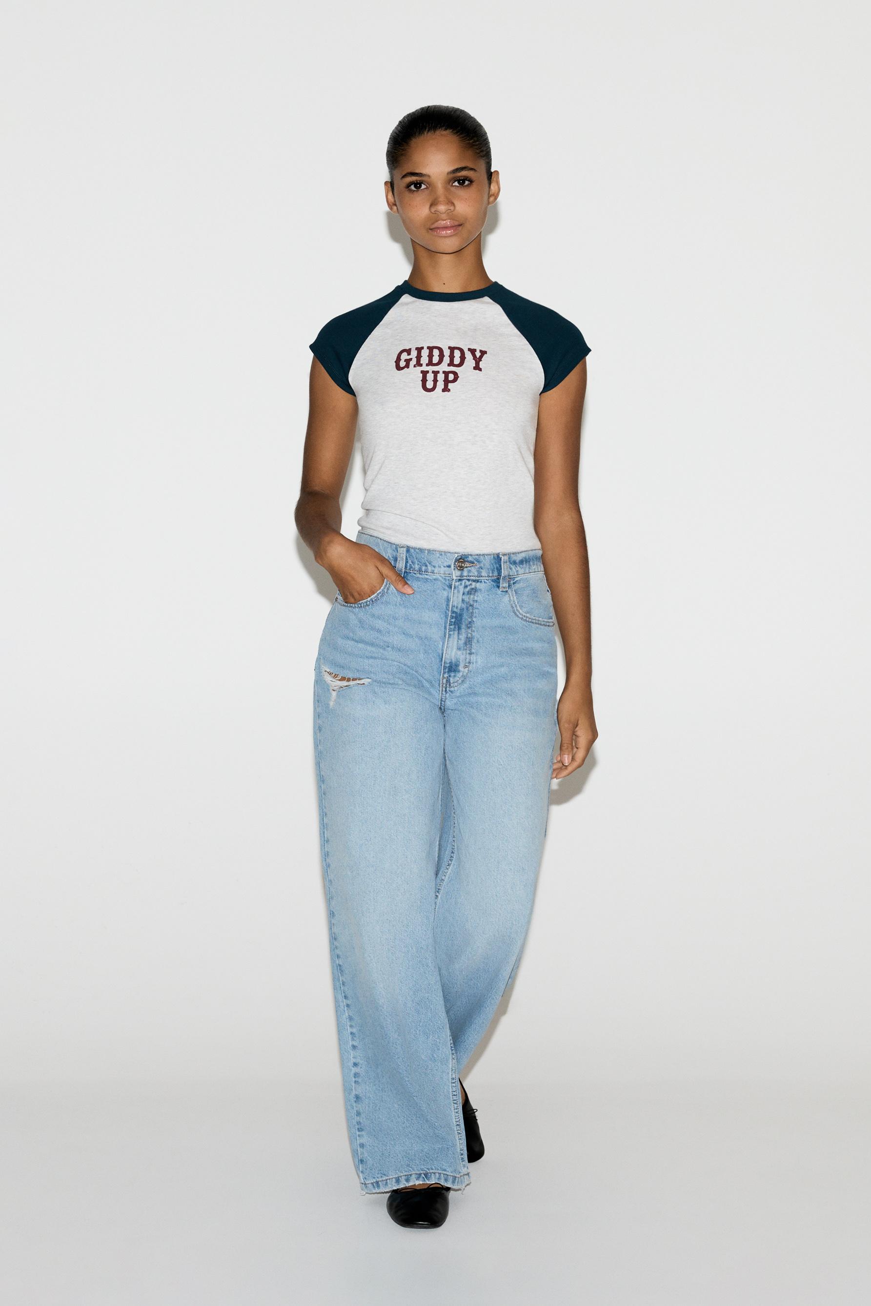 Printed raglan sleeve T-shirt — GREY MARL