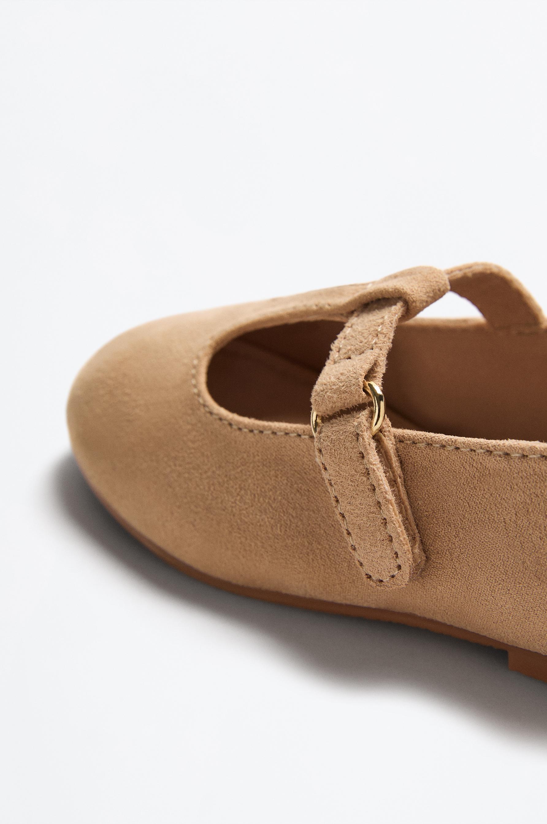 T-bar ballet flat — BEIGE
