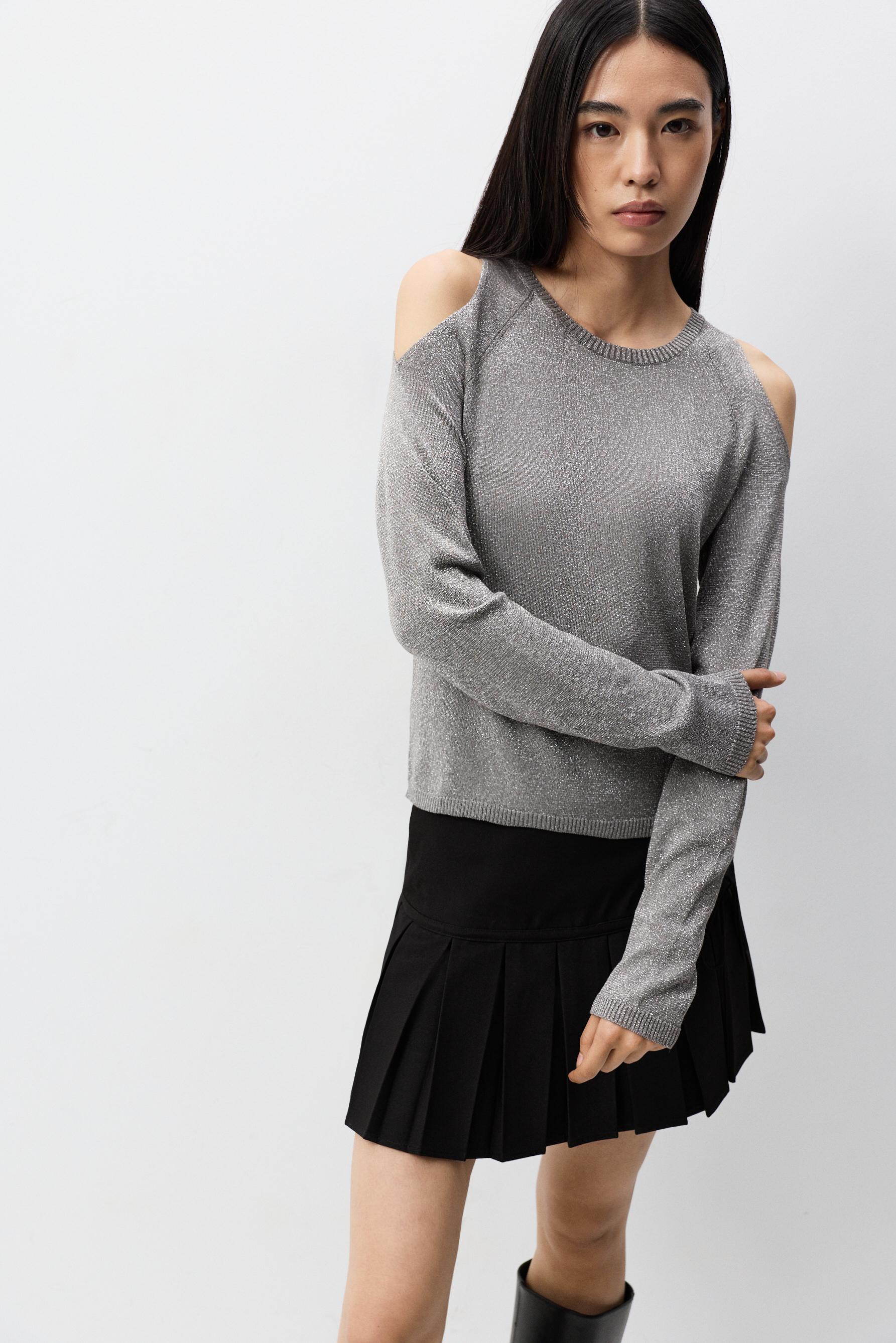 Jersey abertura hombros metalizado