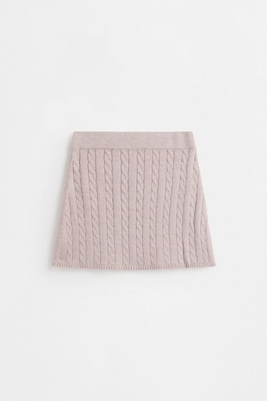 Knit polo and skirt set — MINK 6