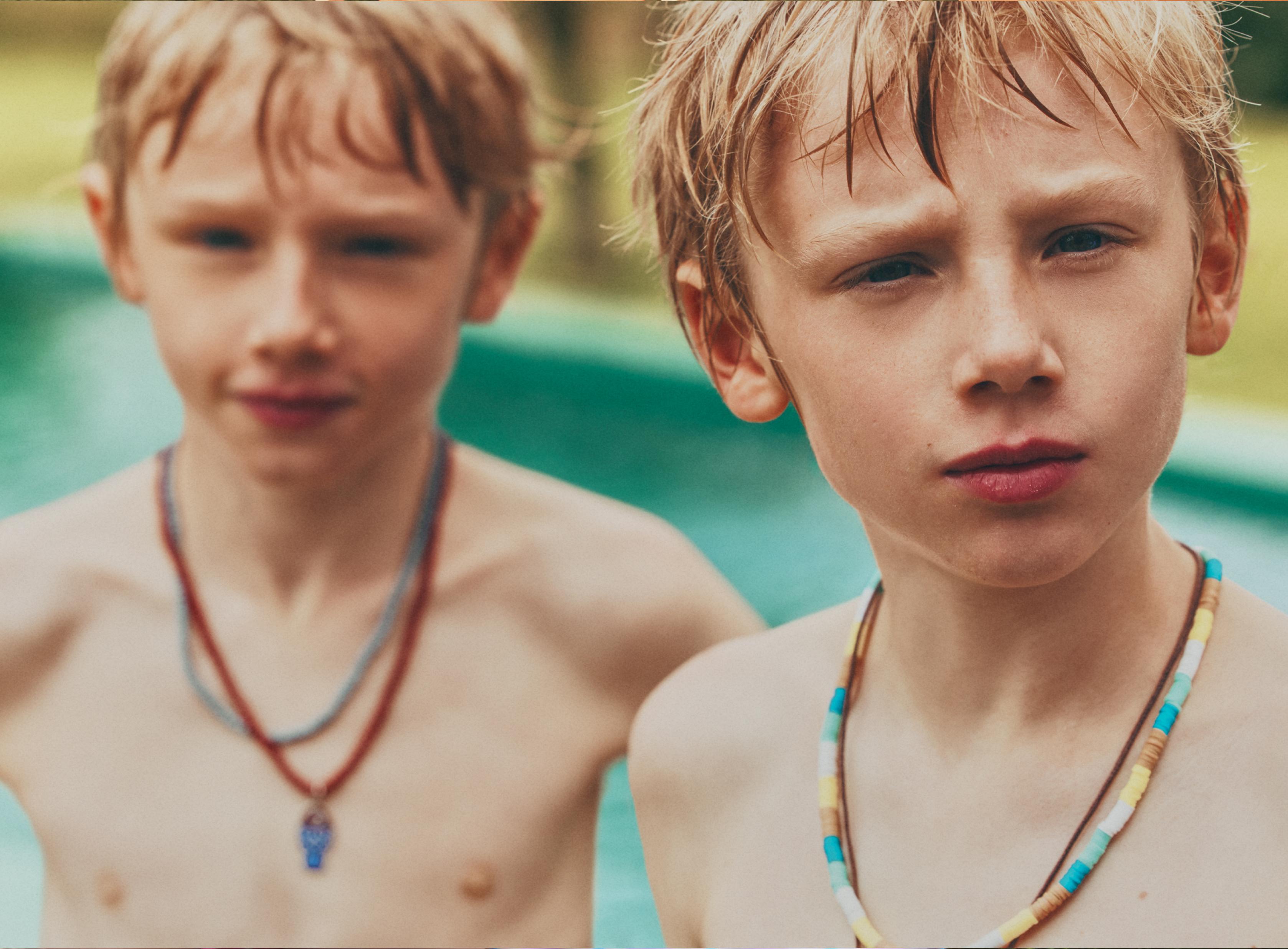 Double surf necklace — ECRU/YELLOW