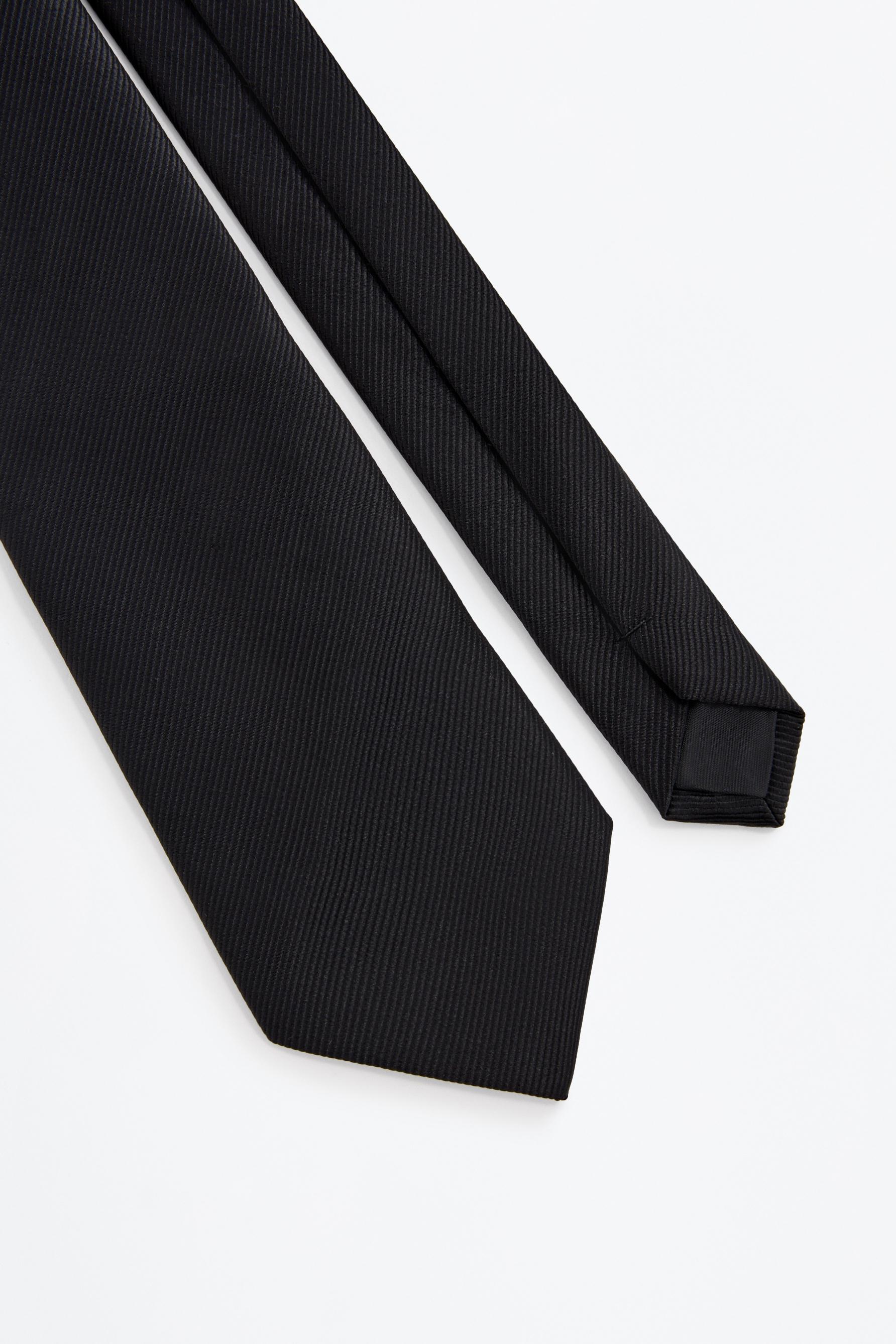 Textured tie — BLACK MARL