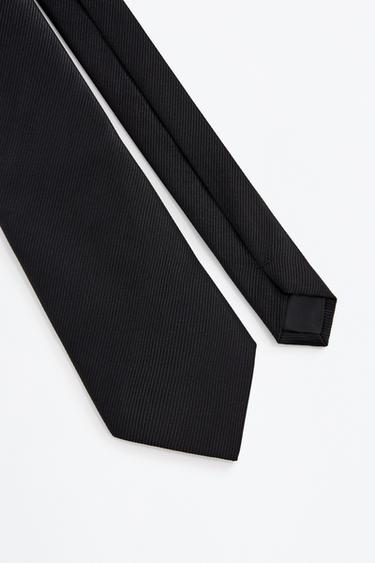 Textured tie — BLACK MARL 4