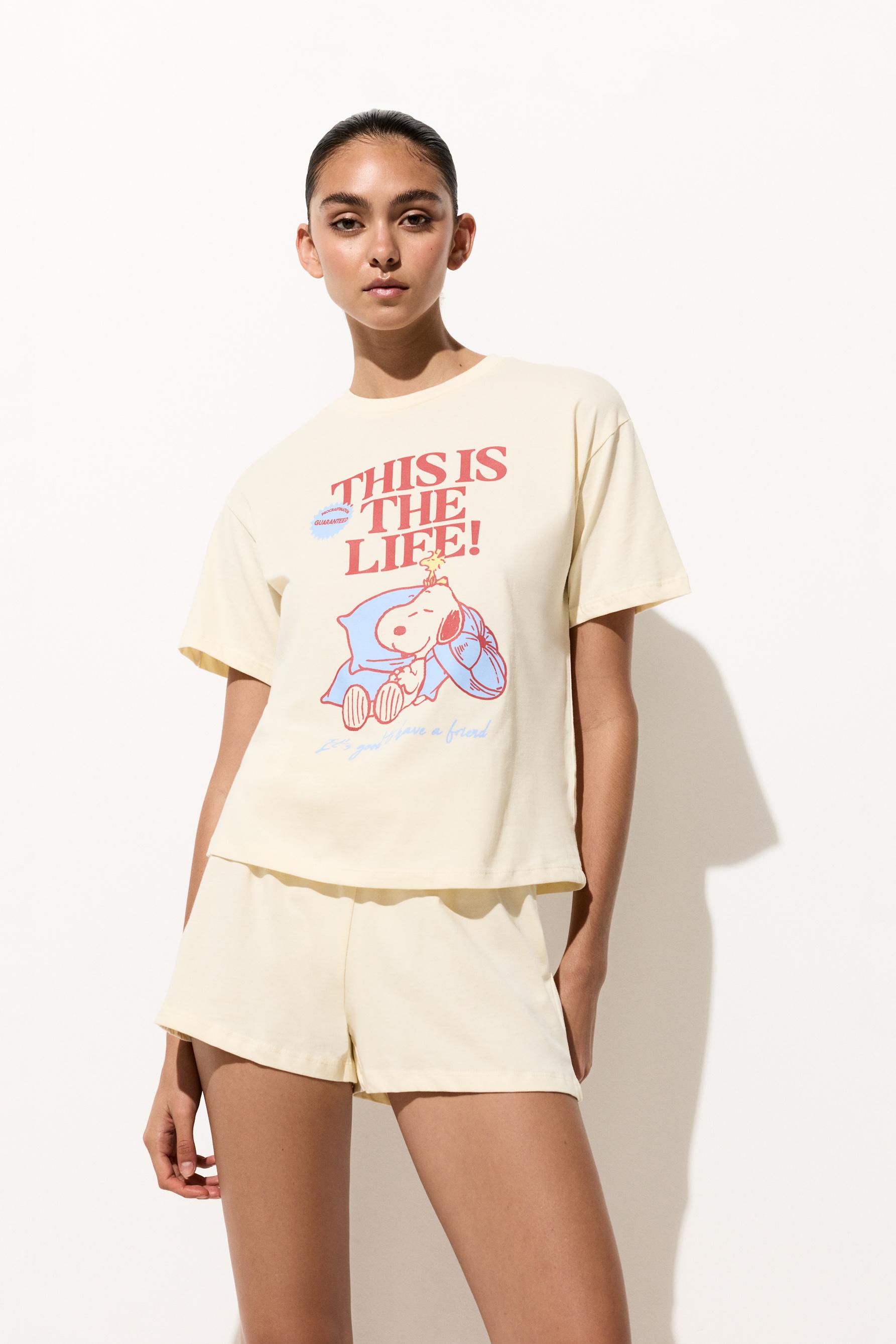 Snoopy Peanuts™ short pyjamas — VANILLA