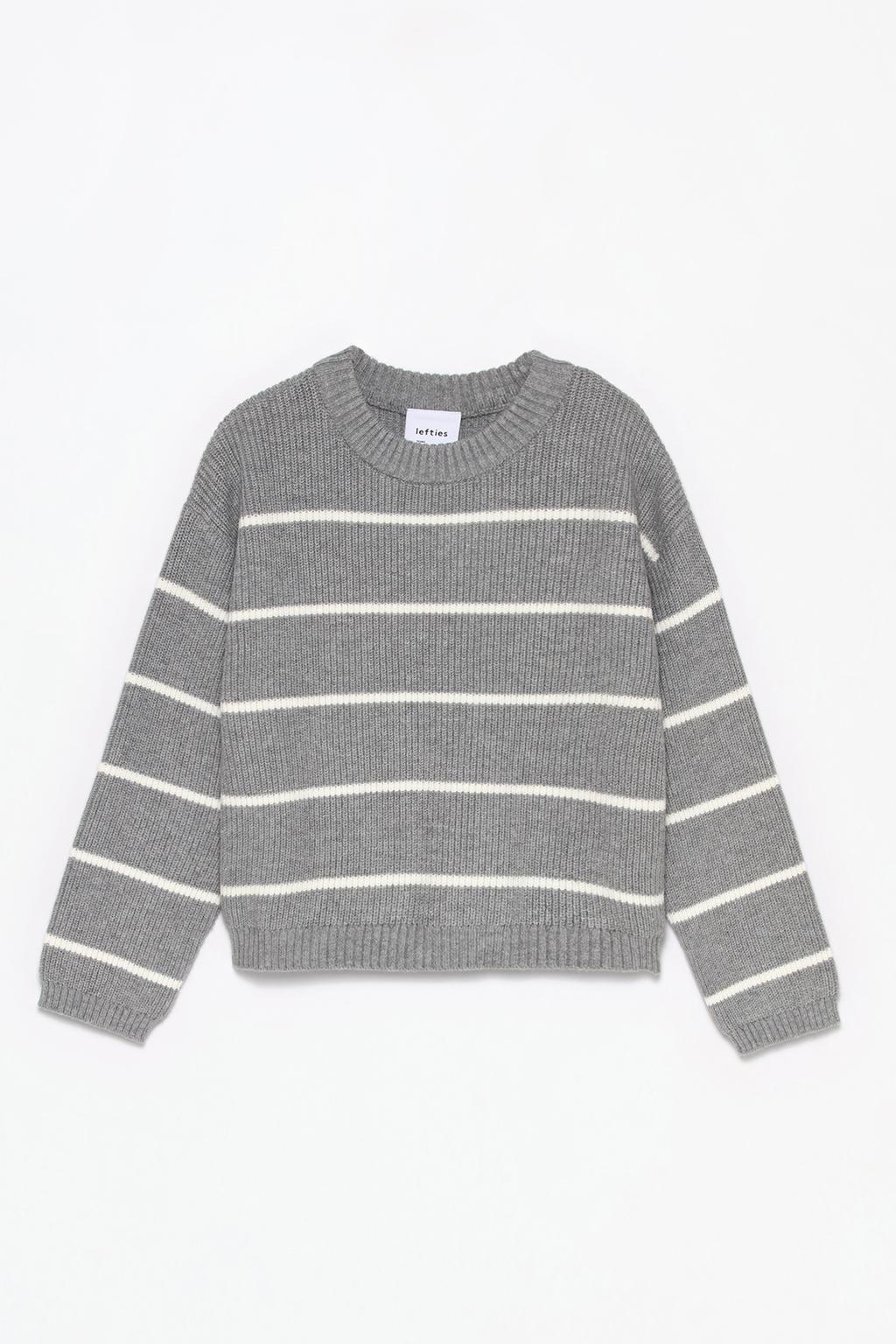 Striped ribbed sweater