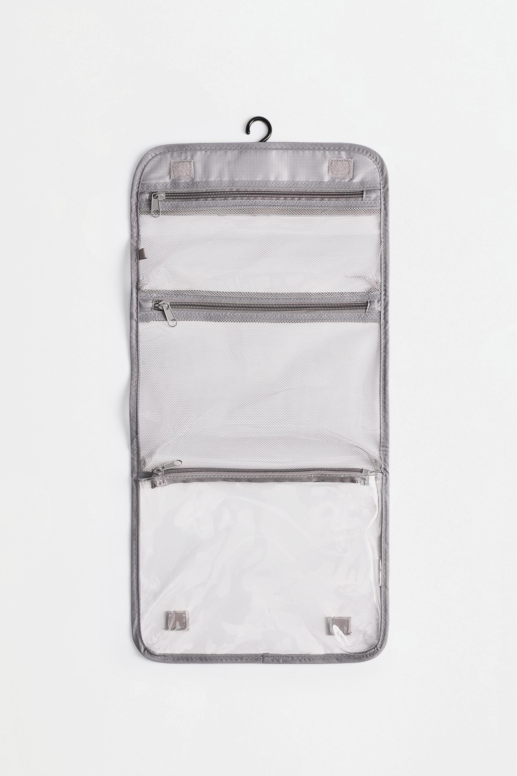 Foldable travel toiletry bag — PEARL GREY