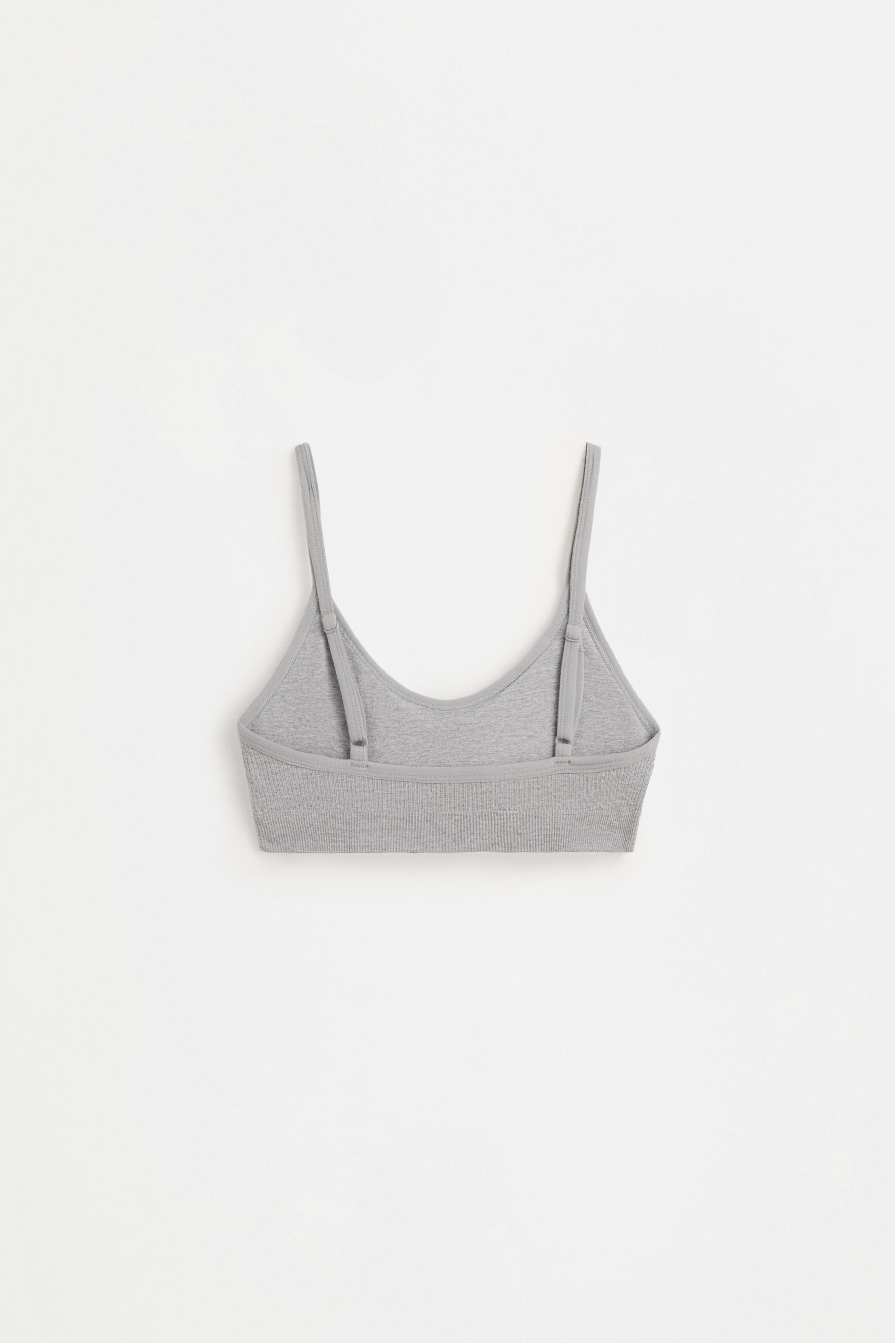 Seamless bra top (2-pack) — GREY