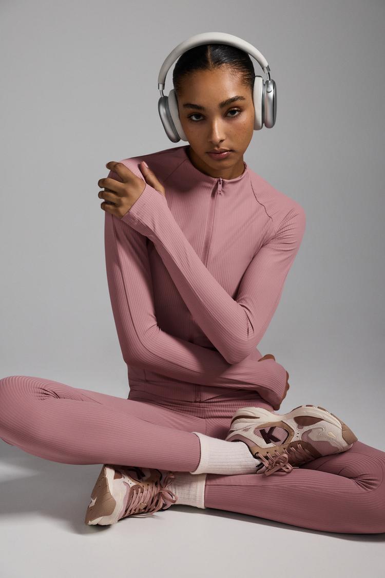 Ribbed sports jacket — PINK