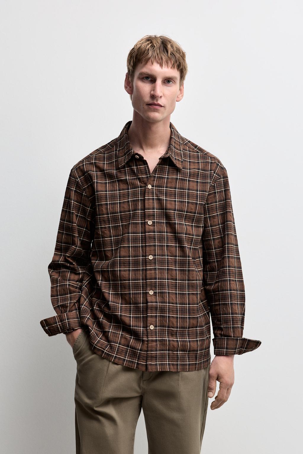 Plaid shirt with pocket